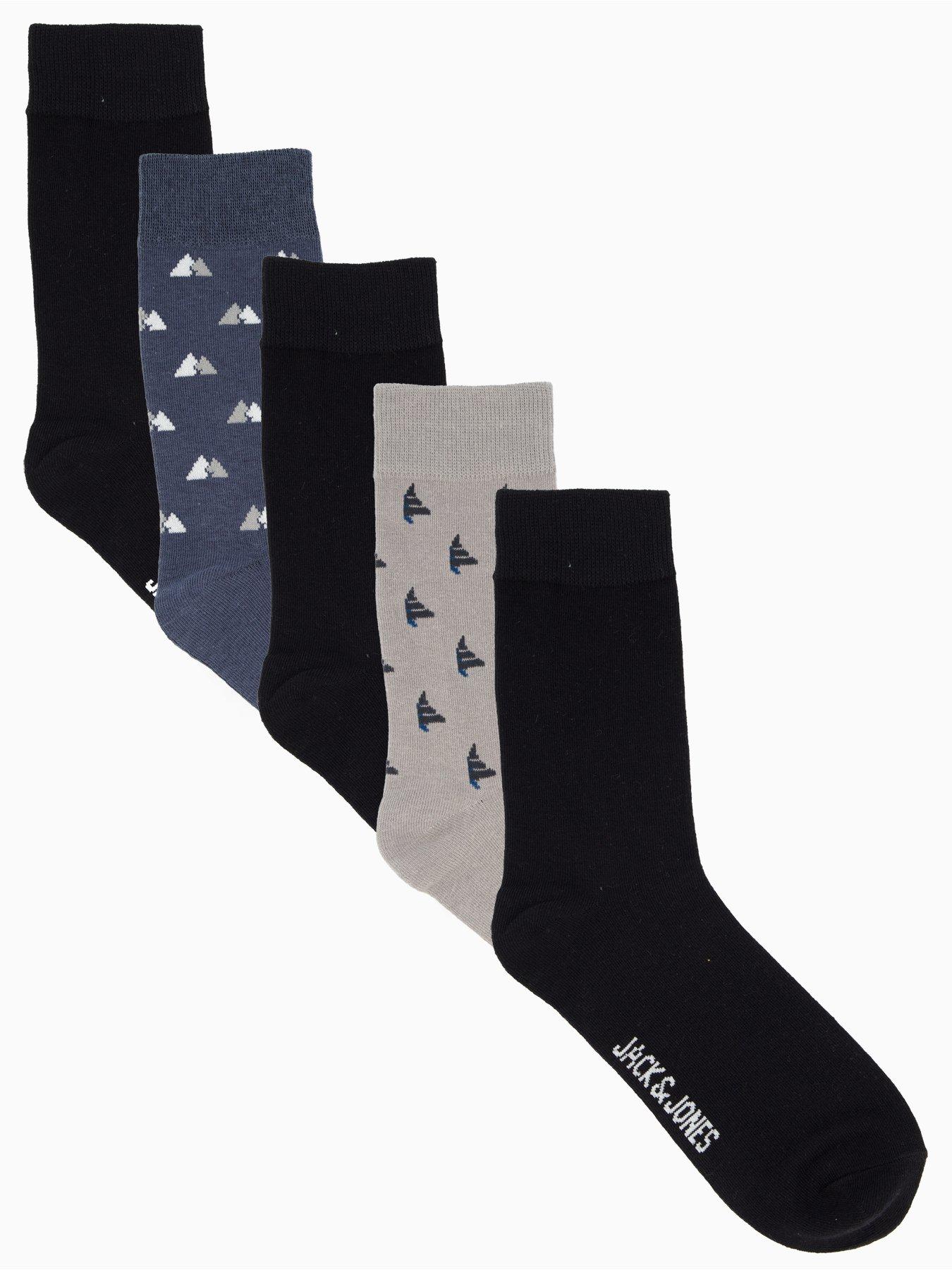 Image 1 of 3 of Jack & Jones Tate 5 Pack Ankle Socks - Multi