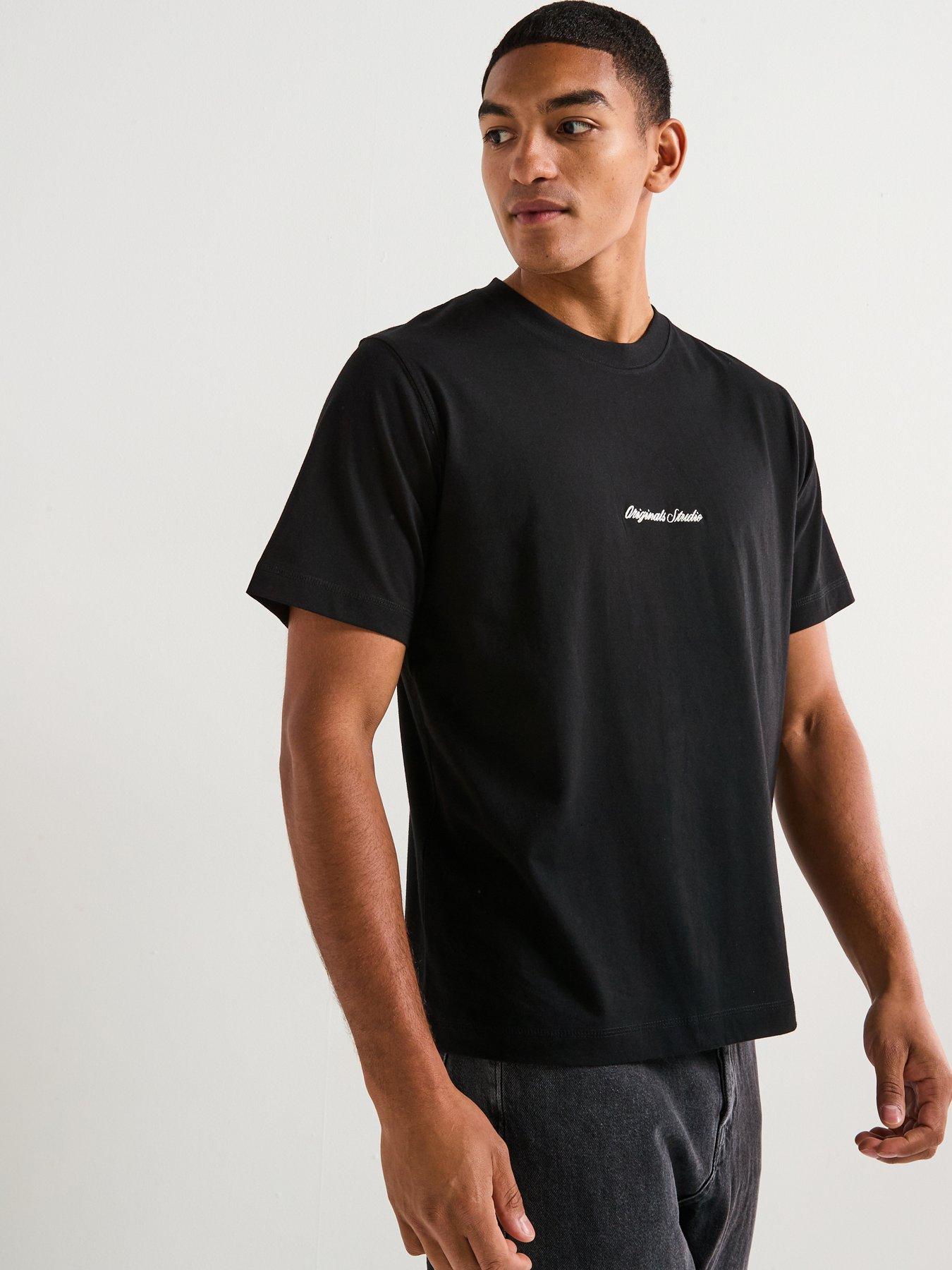 Jack & Jones Norrebro Embroidered Short Sleeve T-Shirt - Black