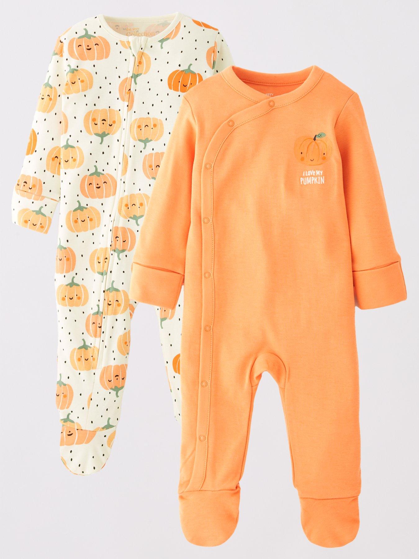 the-very-collection-unisex-2pk-pumpkin-sleepsuits-orange