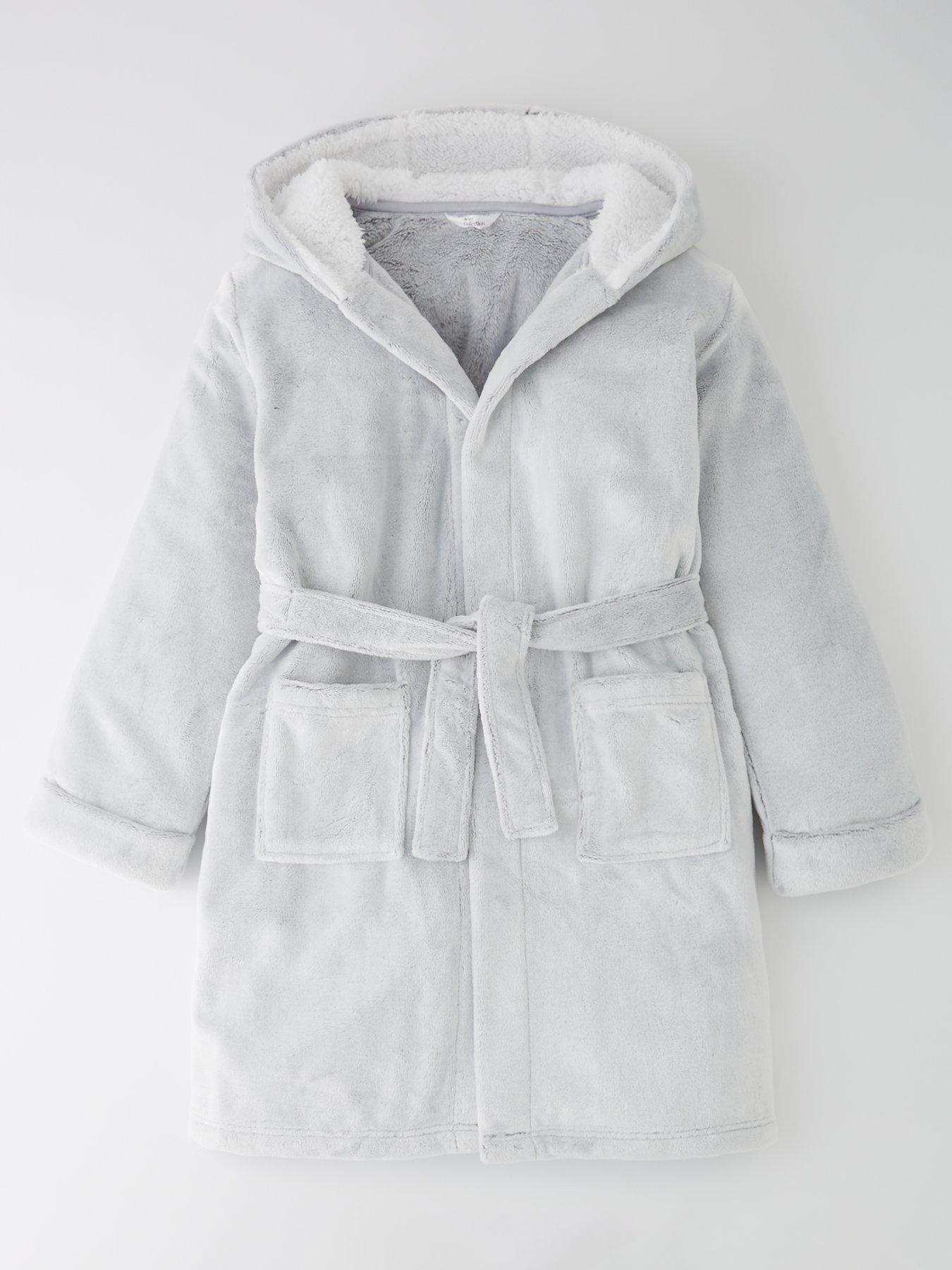 The Very Collection Girls Premium Robe - Grey