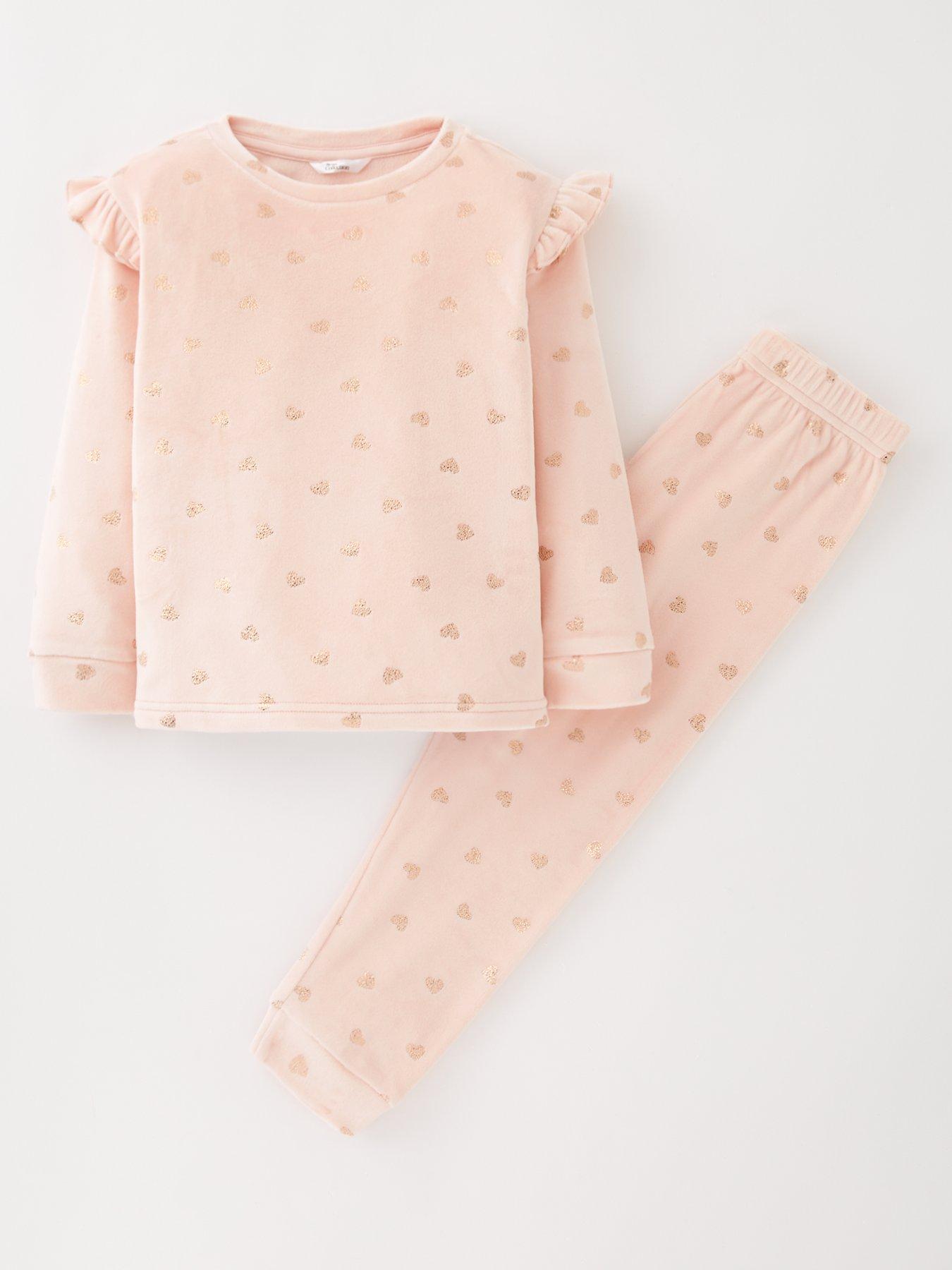 the-very-collection-girls-heart-fleece-pjs-print
