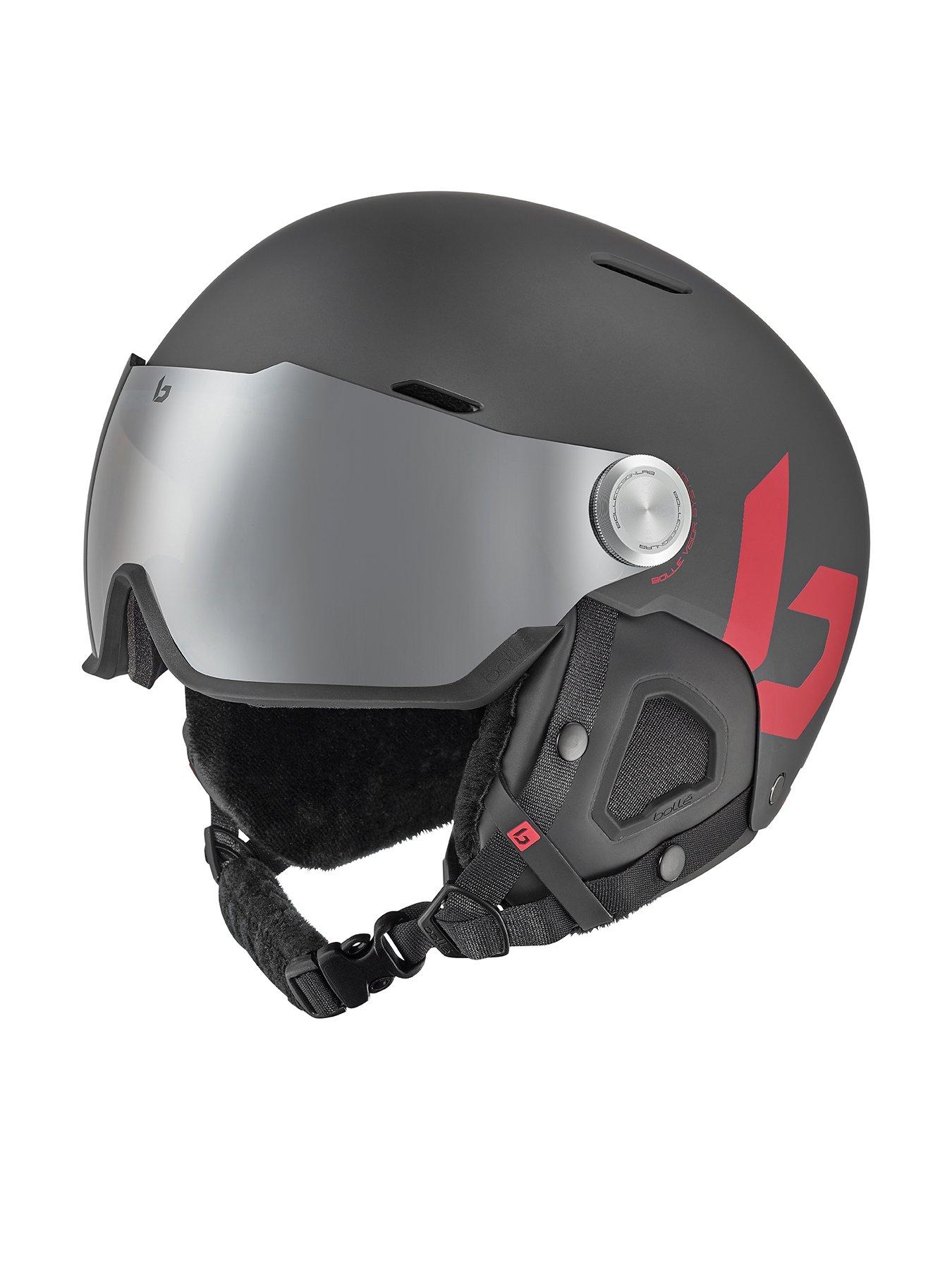 bolle-adults-unisex-might-visor-medium-ski-helmet-blackred