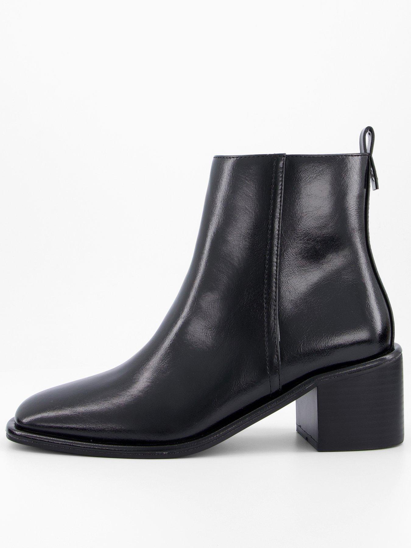 Image 2 of 8 of The Very Collection Block Heel Ankle Boot - Black