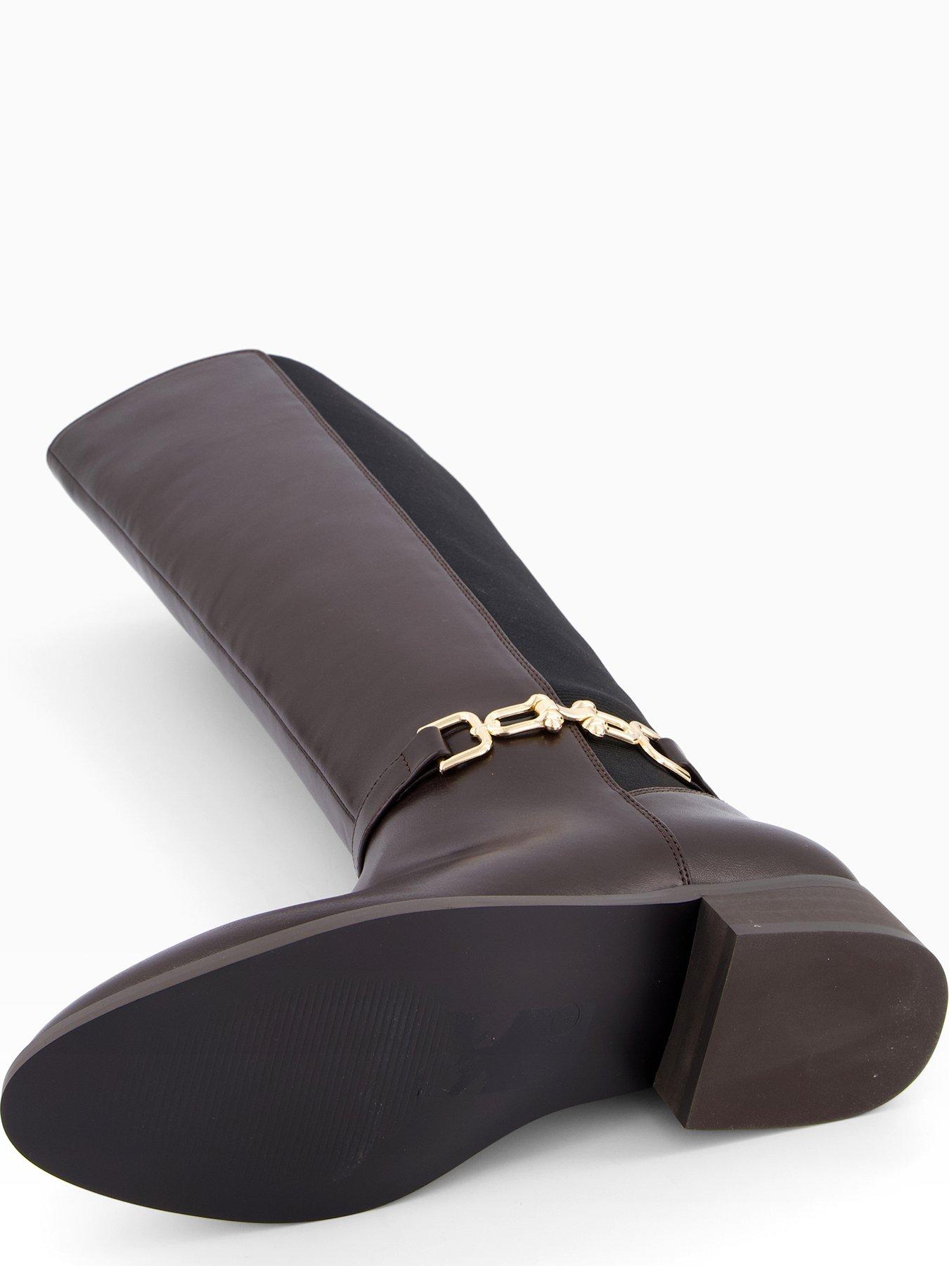 Image 5 of 7 of The Very Collection Elastic Panel Riding Knee Boot - Brown<br /> <div>&nbsp;</div>