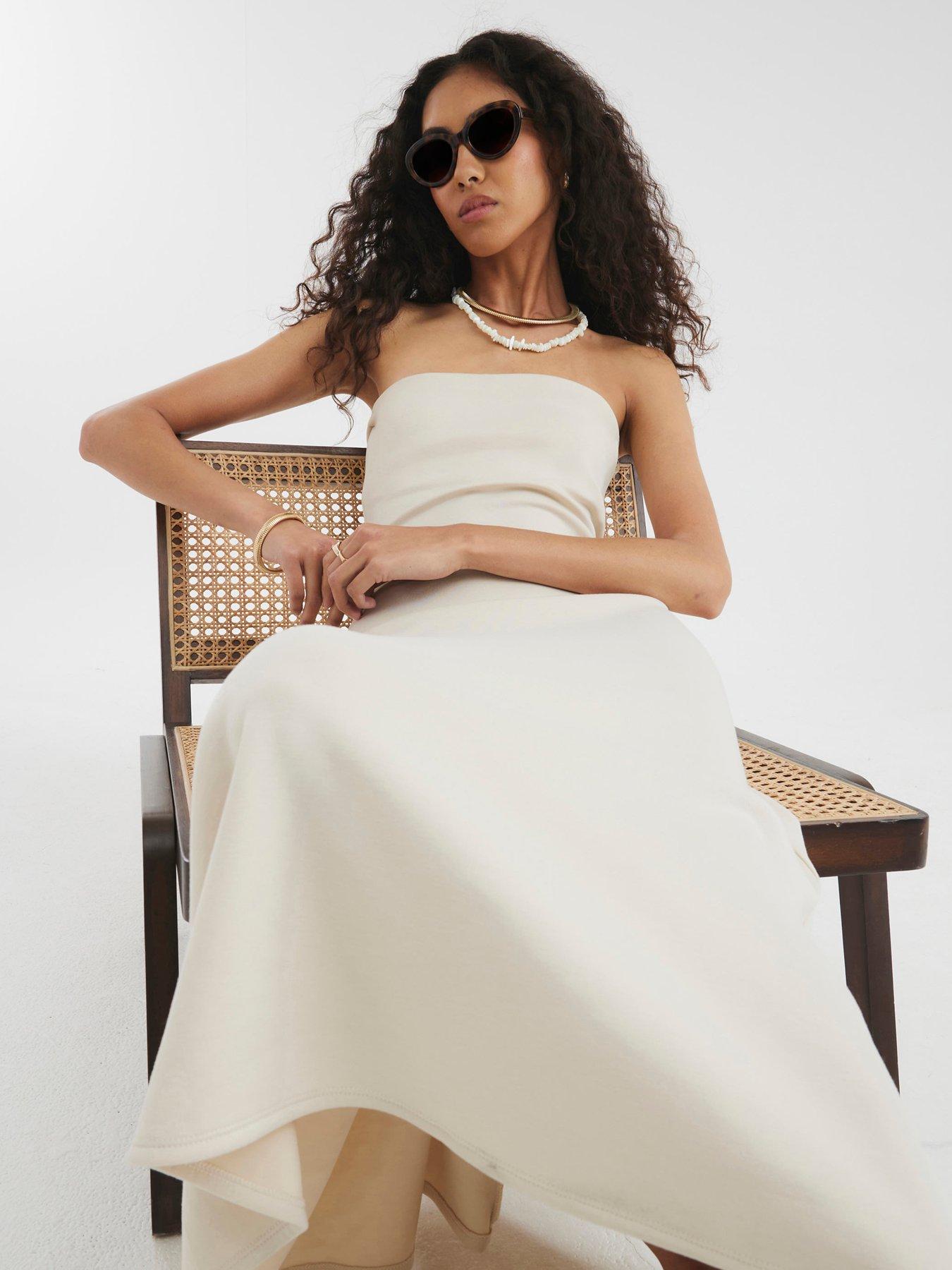river-island-bandeau-clean-dress-beigeoutfit
