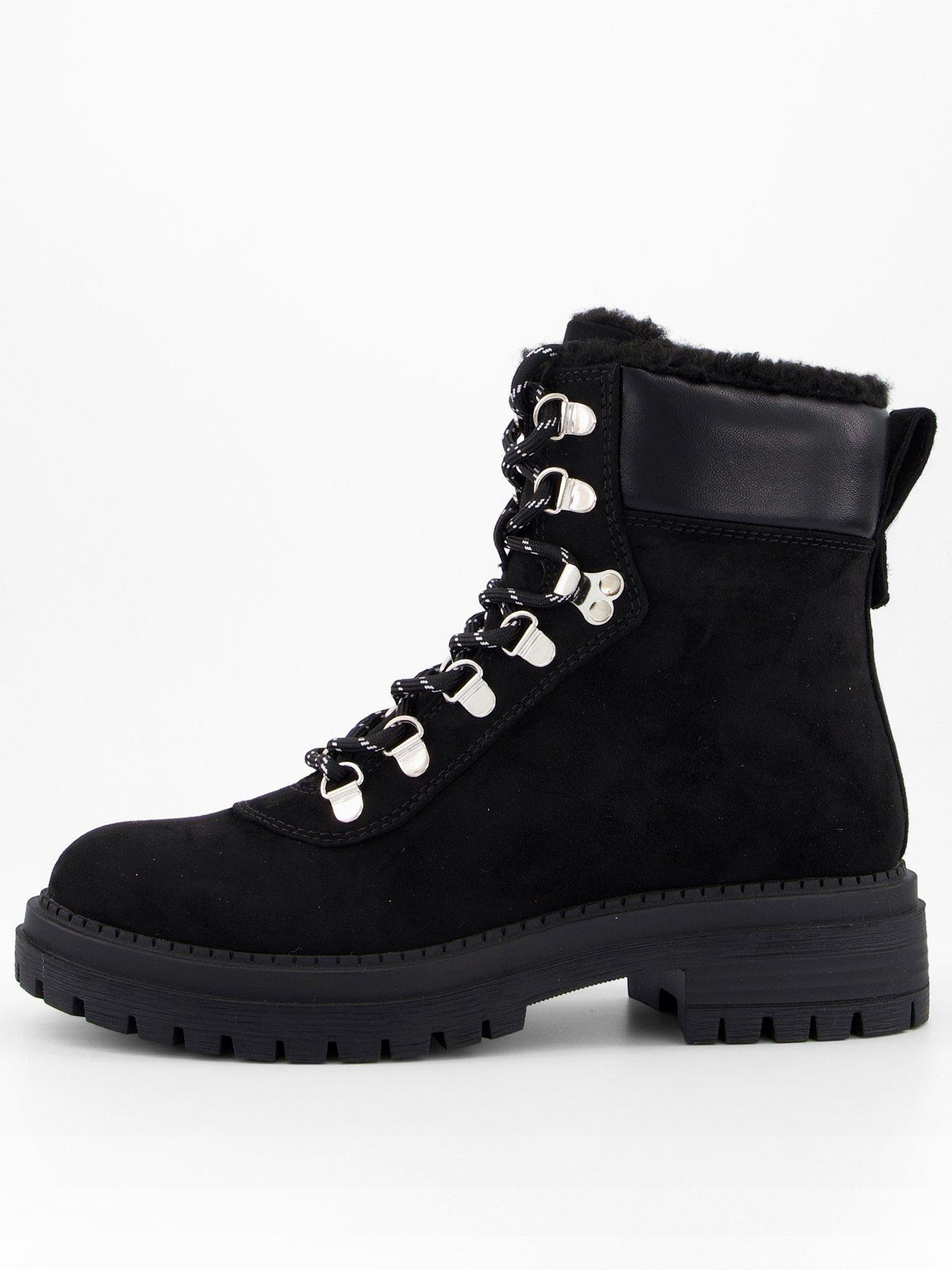 Image 1 of 7 of The Very Collection Wide Fit Hiker Boot - Black