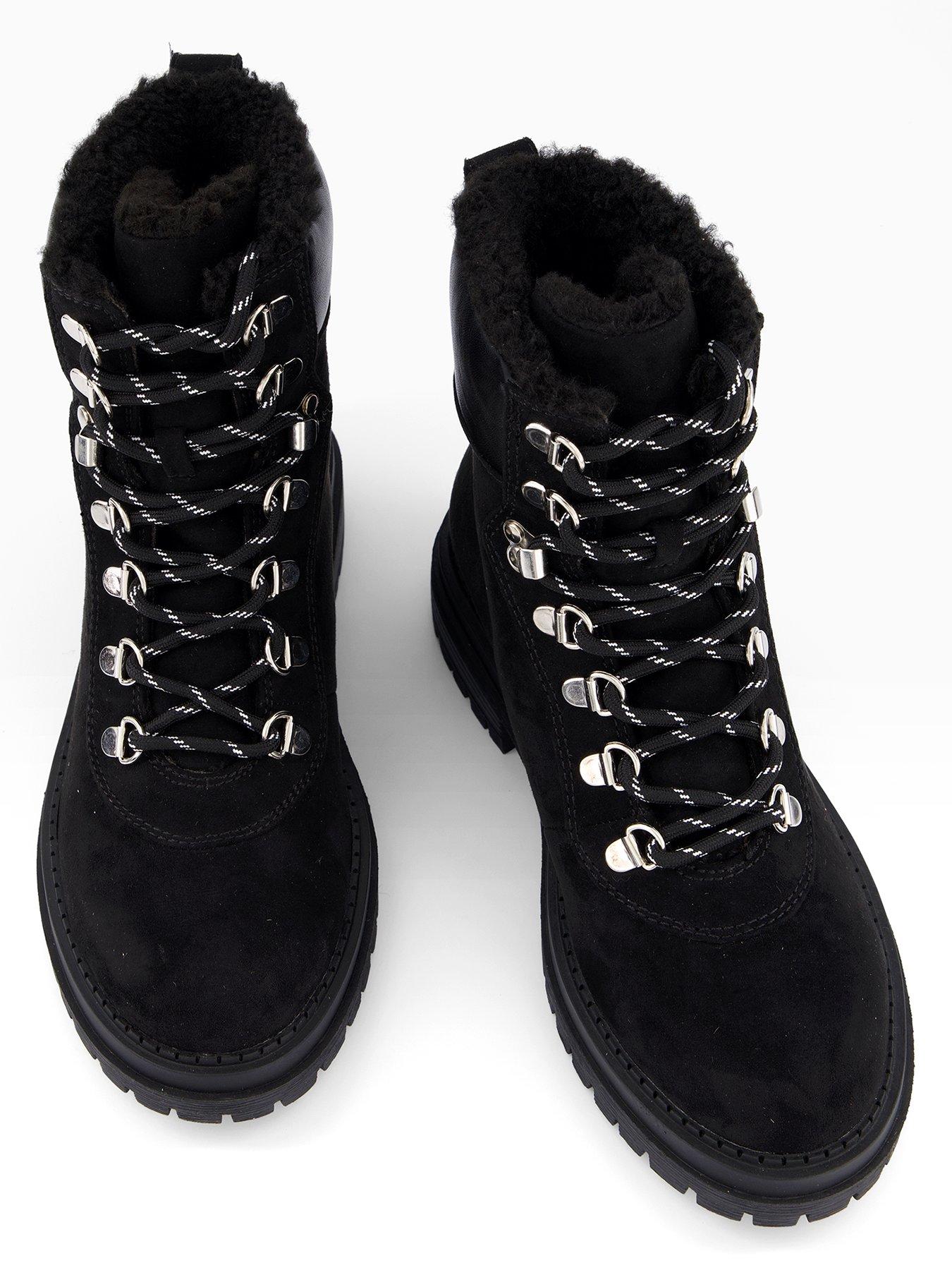 Image 4 of 7 of The Very Collection Wide Fit Hiker Boot - Black