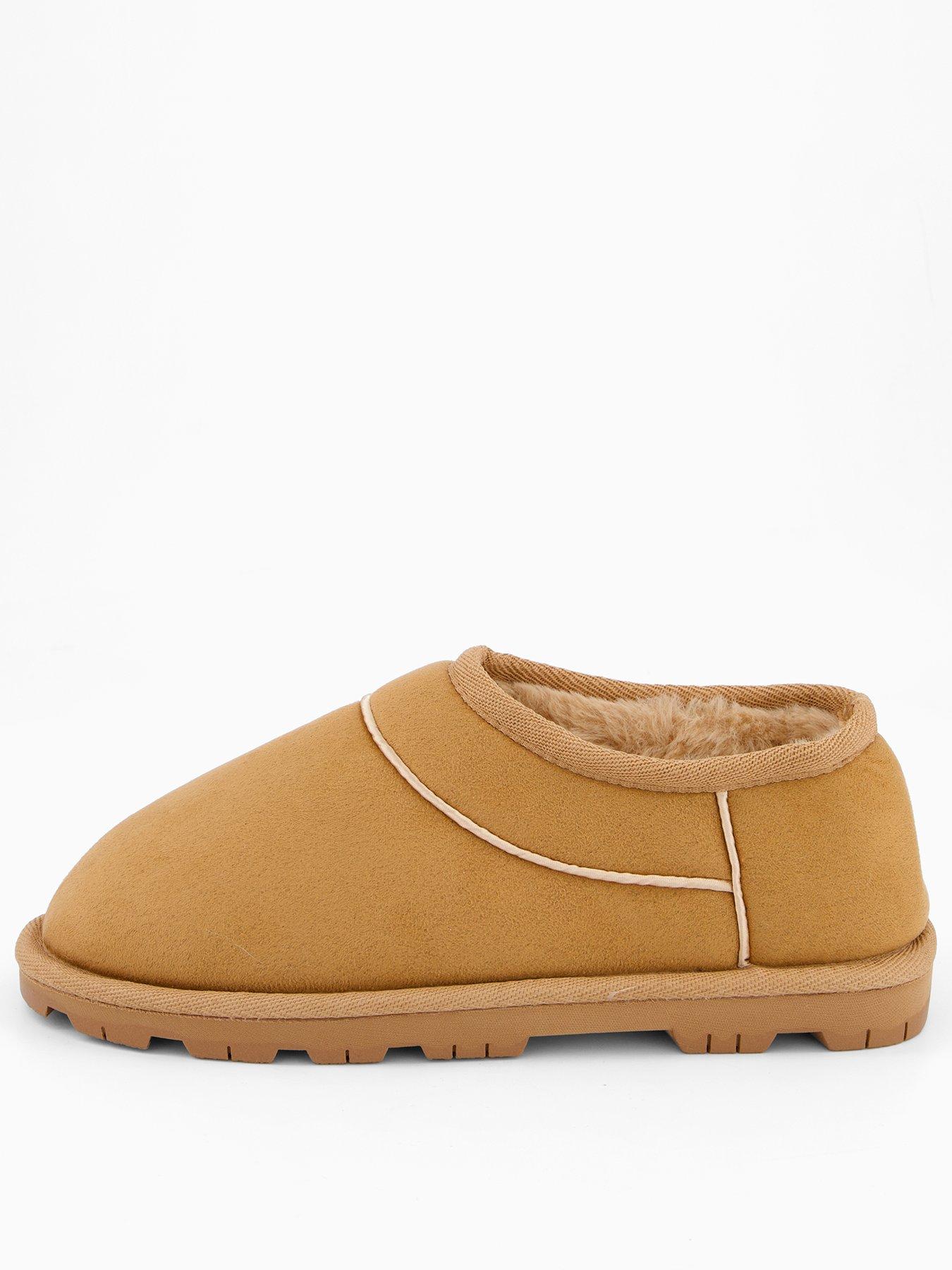 The Very Collection Ultra Low Slipper Boot - Tan