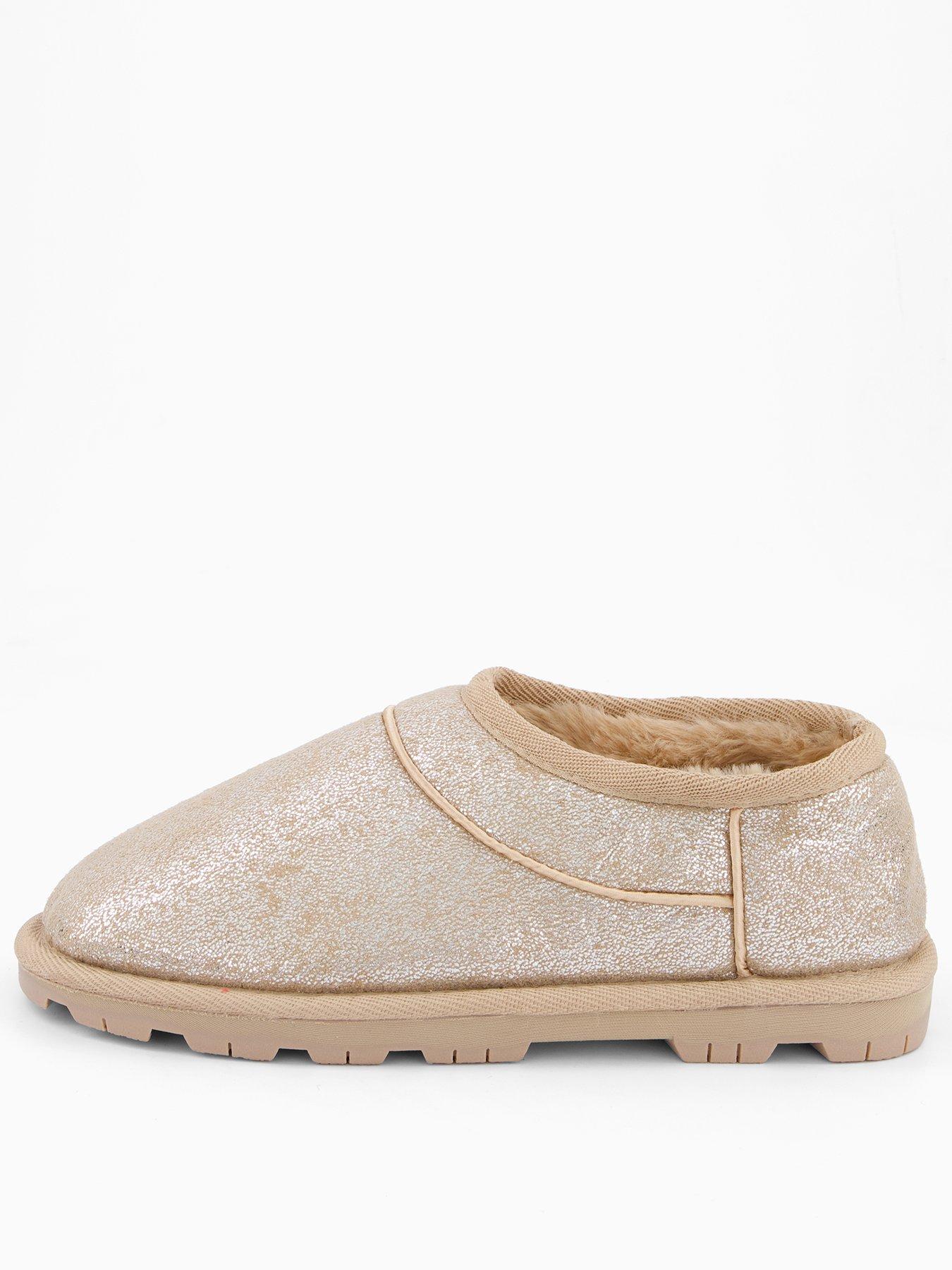 The Very Collection Ultra Low Slipper Boot - Beige