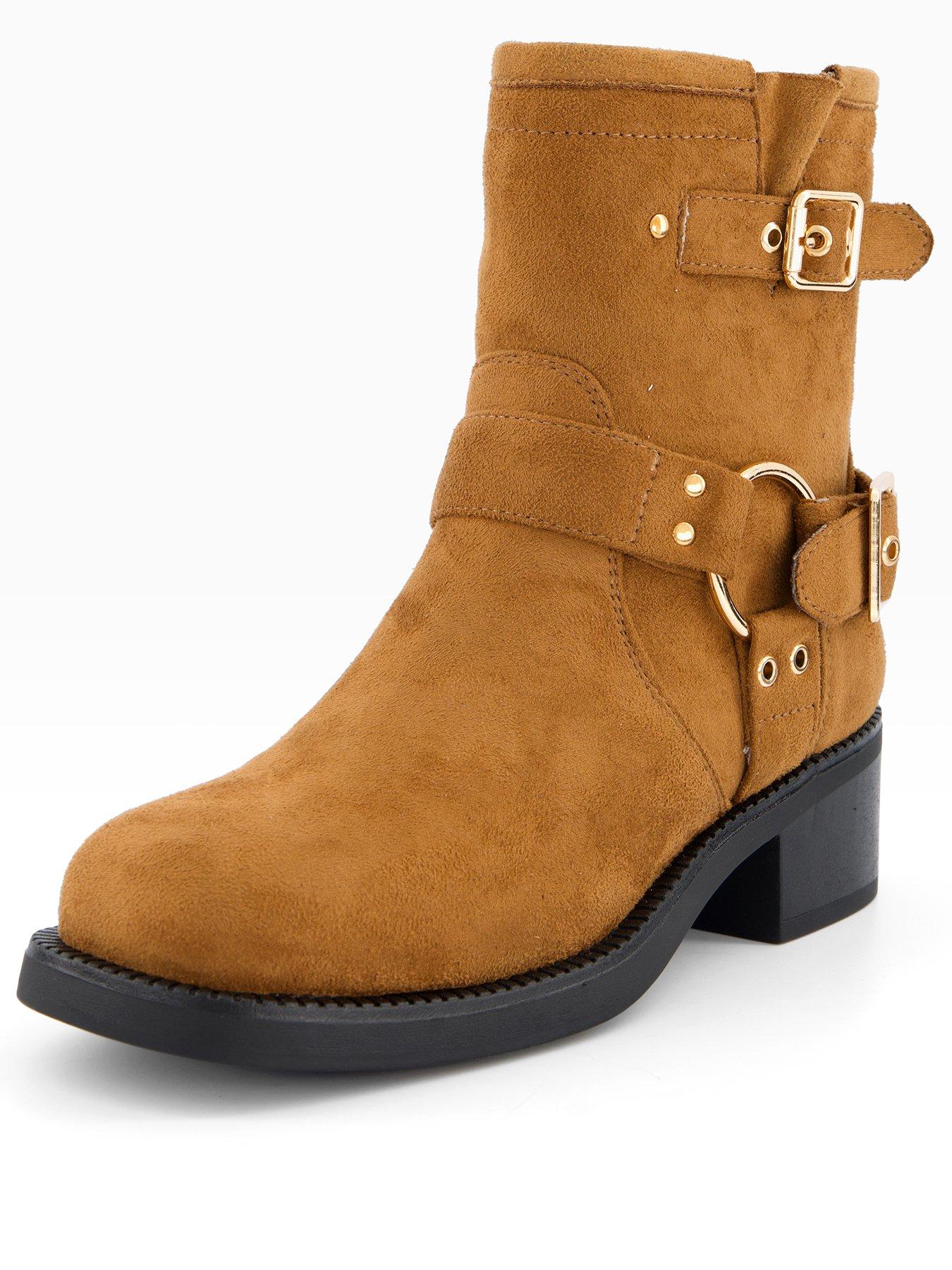 Image 2 of 6 of The Very Collection Wide Flat Ankle Boot - Brown