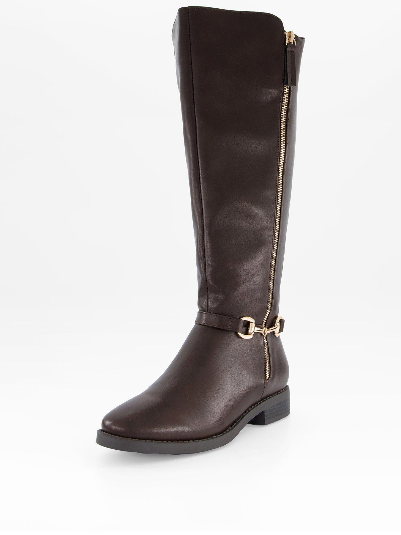 the-very-collection-extra-wide-fit-flat-boot-with-zipper-chocolate-brownback