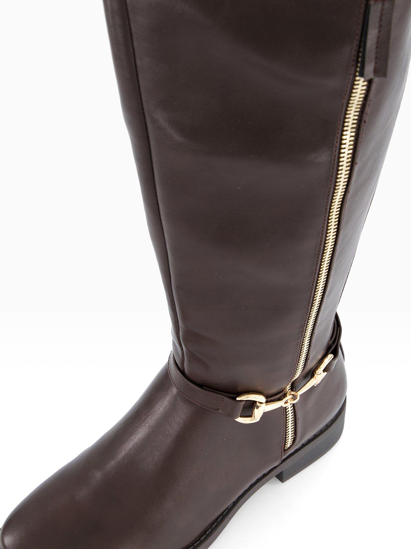 the-very-collection-extra-wide-fit-flat-boot-with-zipper-chocolate-browndetail