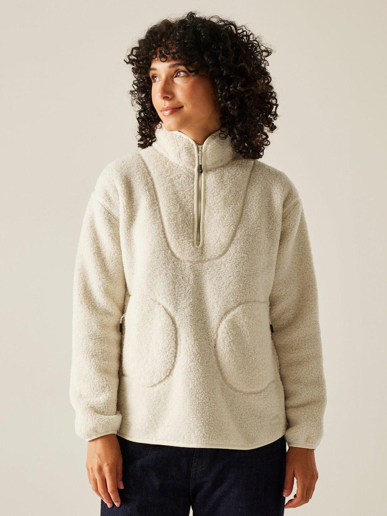 Image 1 of 6 of Regatta Womens Frankie Borg 1/2 Zip Fleece - Cream