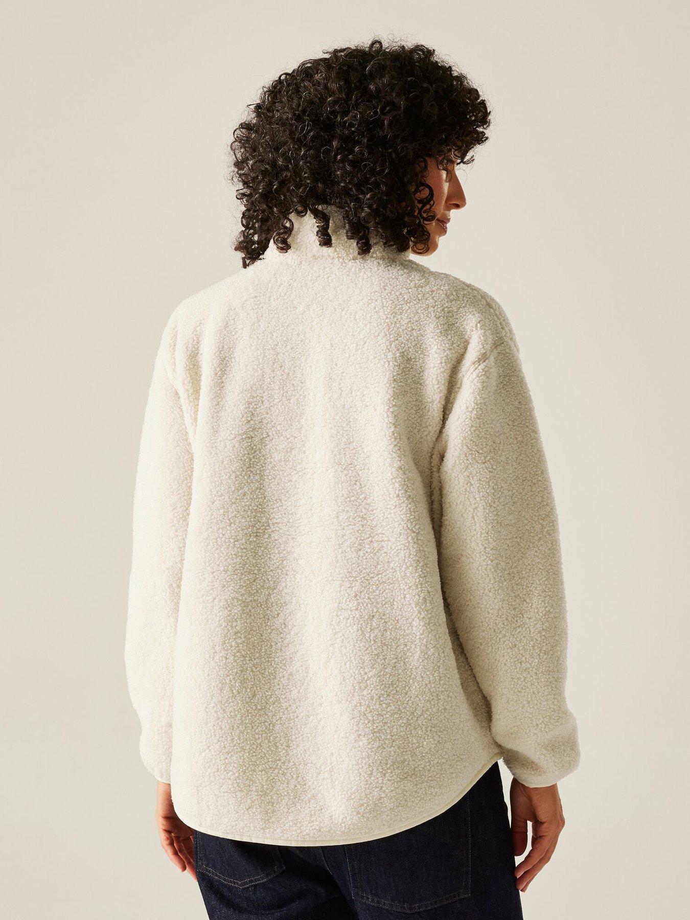 Image 2 of 6 of Regatta Womens Frankie Borg 1/2 Zip Fleece - Cream