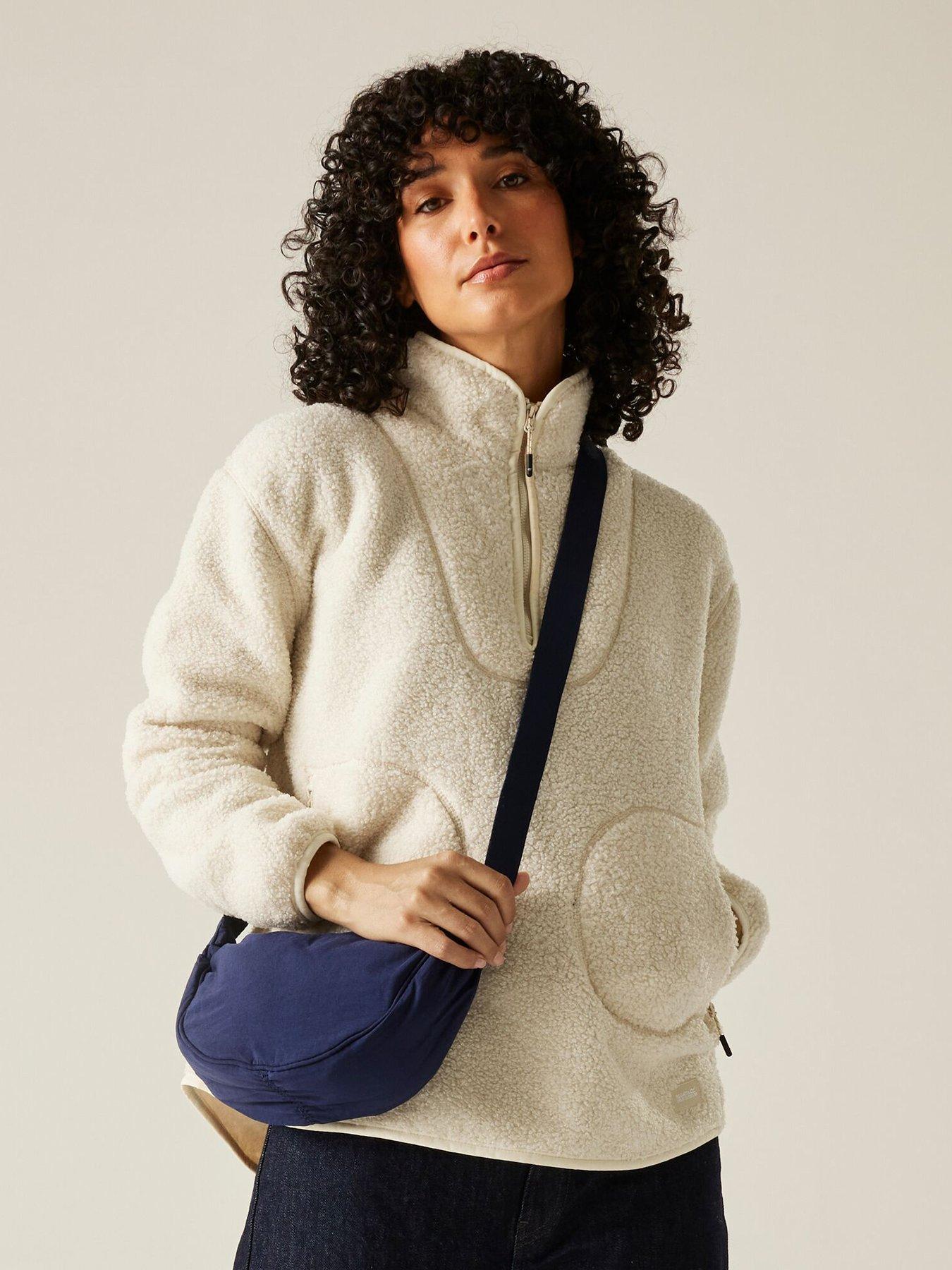 Image 3 of 6 of Regatta Womens Frankie Borg 1/2 Zip Fleece - Cream
