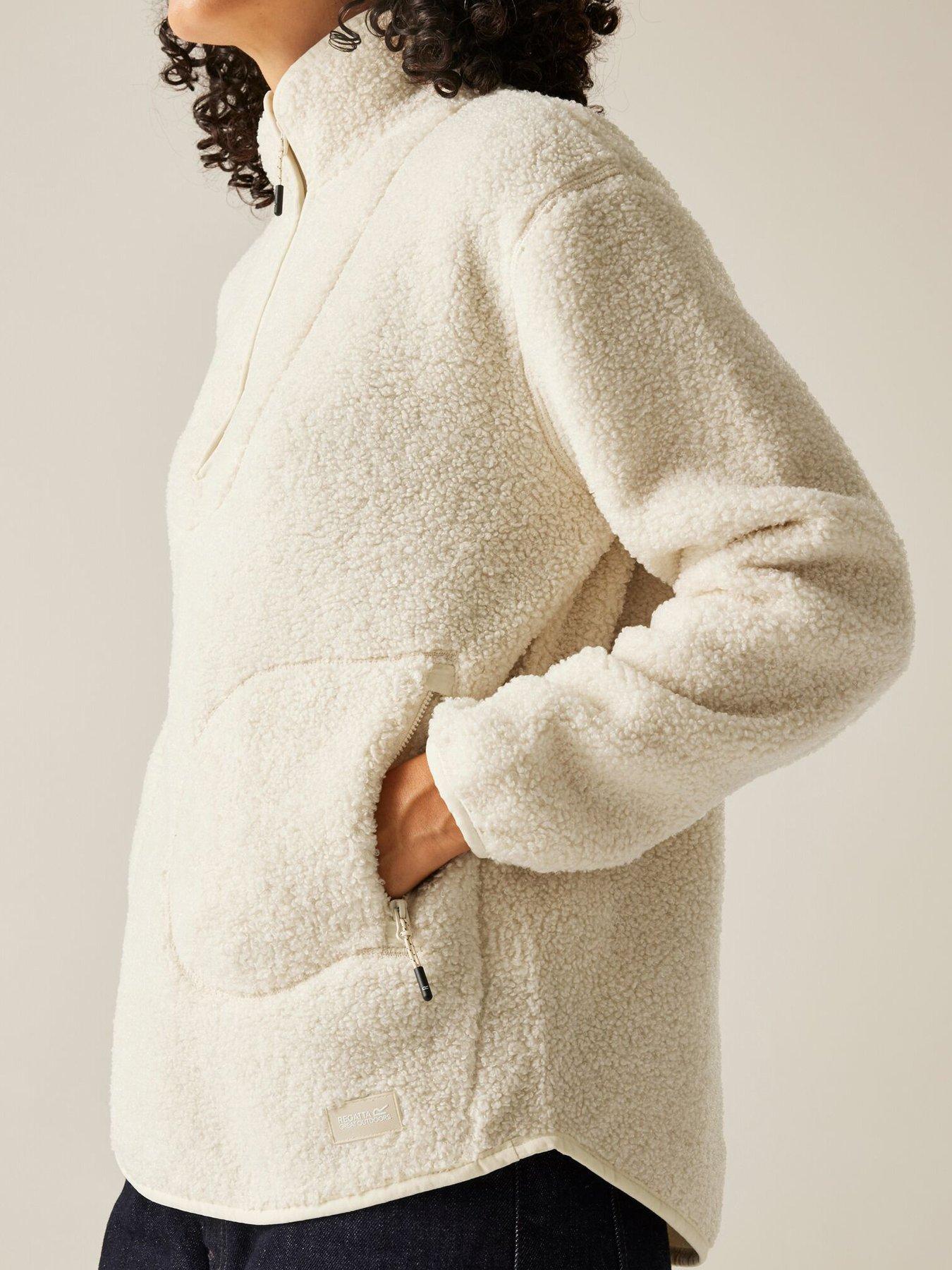 Image 4 of 6 of Regatta Womens Frankie Borg 1/2 Zip Fleece - Cream