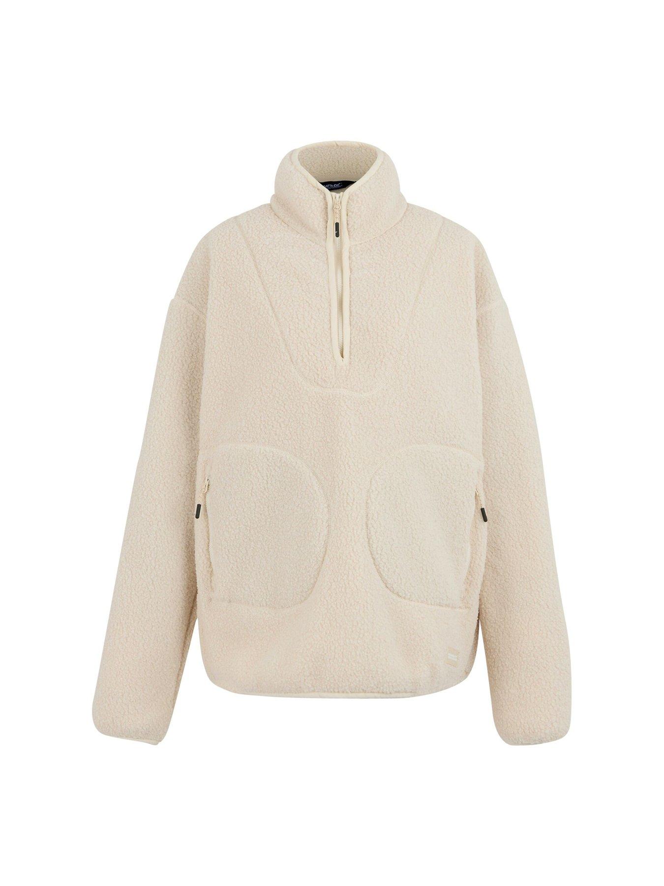 Image 5 of 6 of Regatta Womens Frankie Borg 1/2 Zip Fleece - Cream