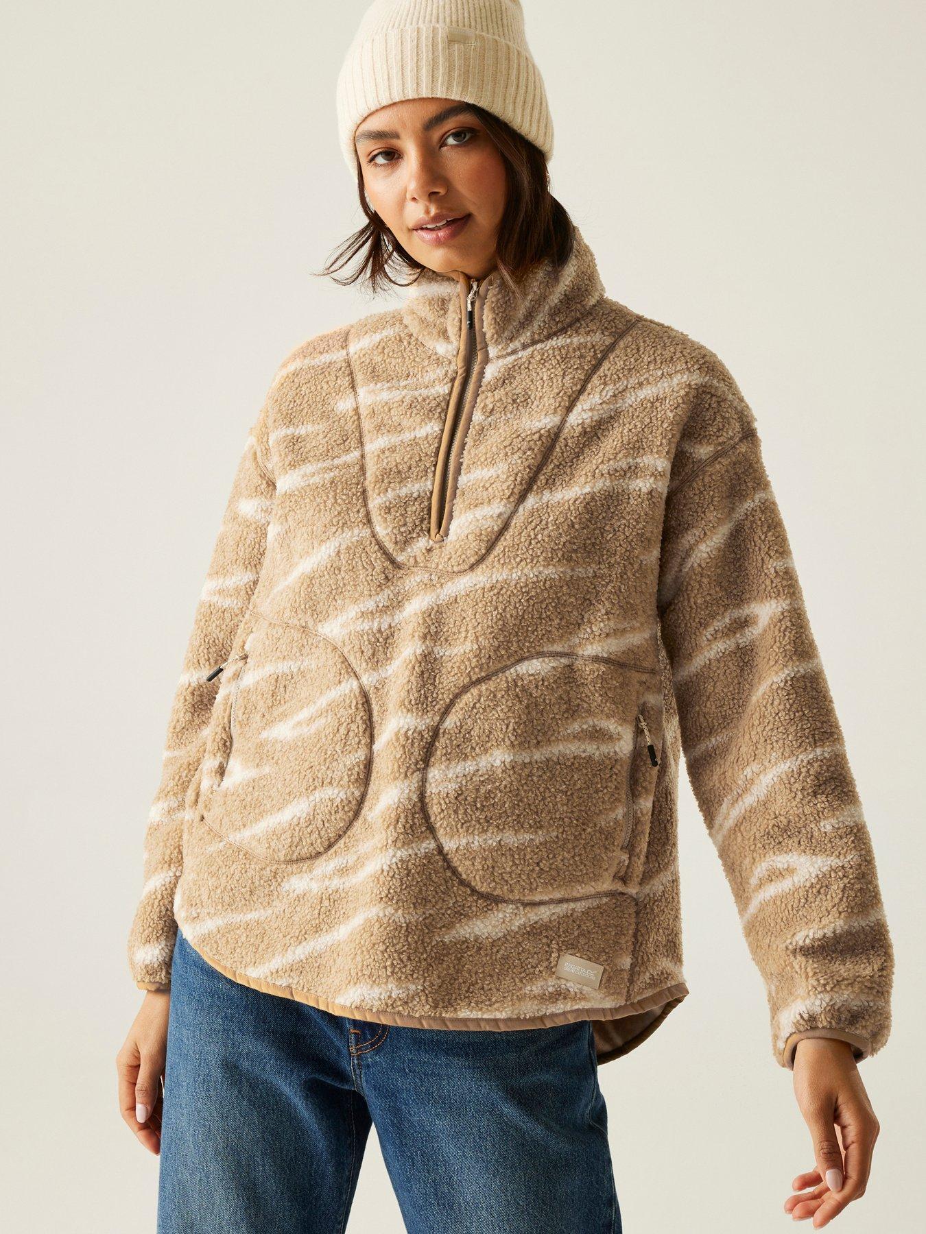 Regatta Womens Frankie Borg 1/2 Zip Fleece - Brown