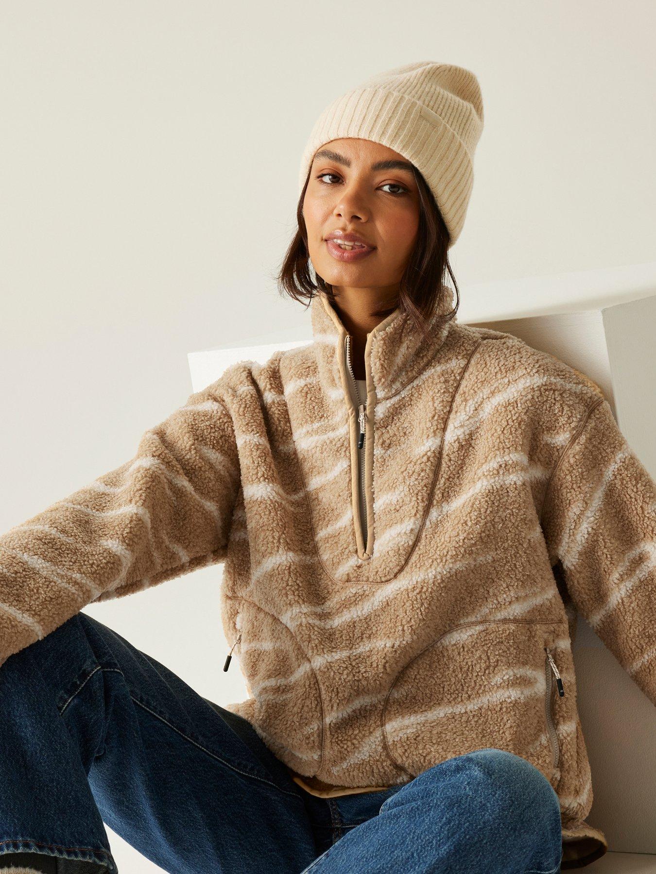 regatta-womens-frankie-borg-12-zip-fleece-brownoutfit