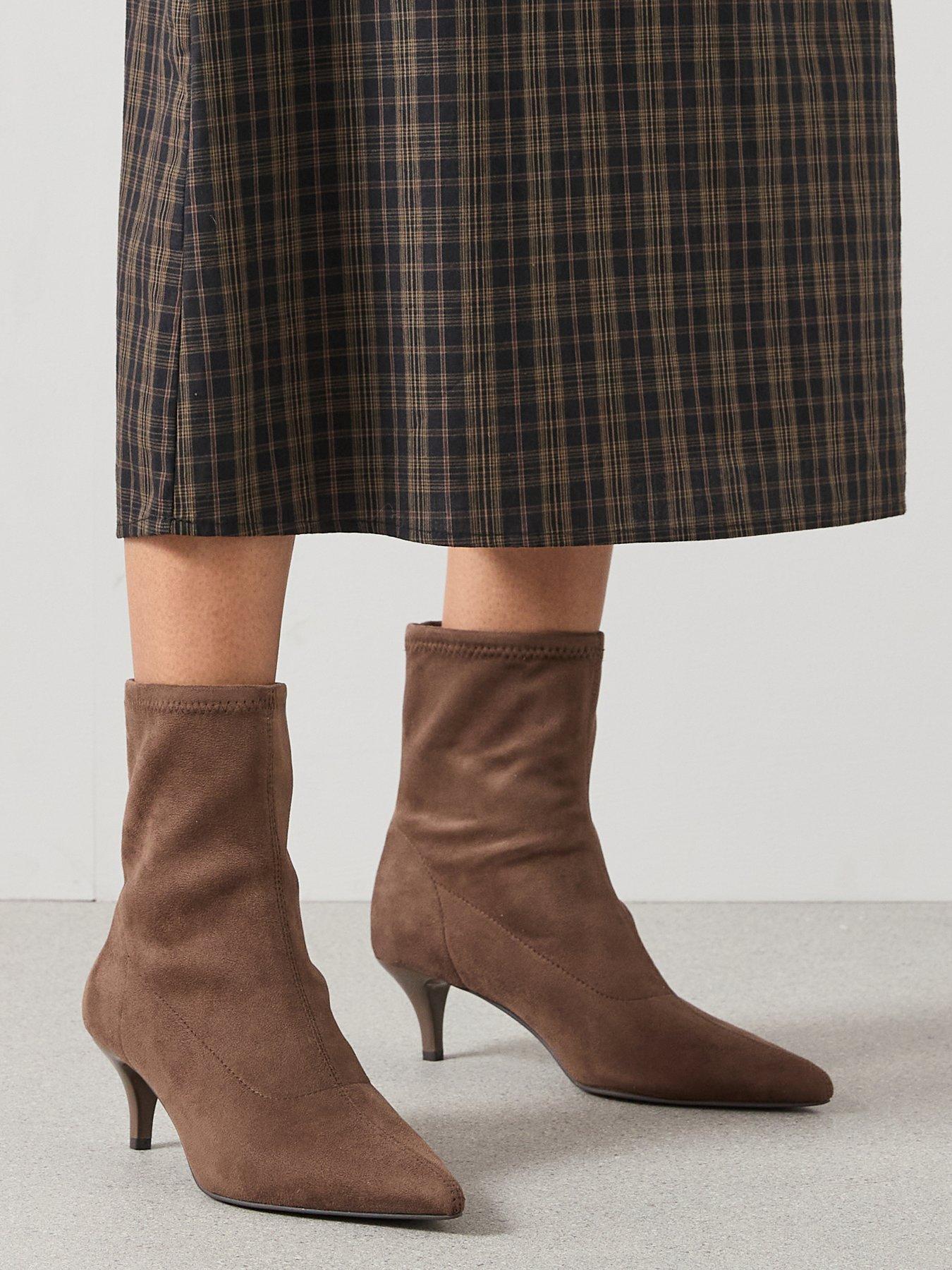 The Very Collection Neoprene Sock Boot - Chocolate Brown