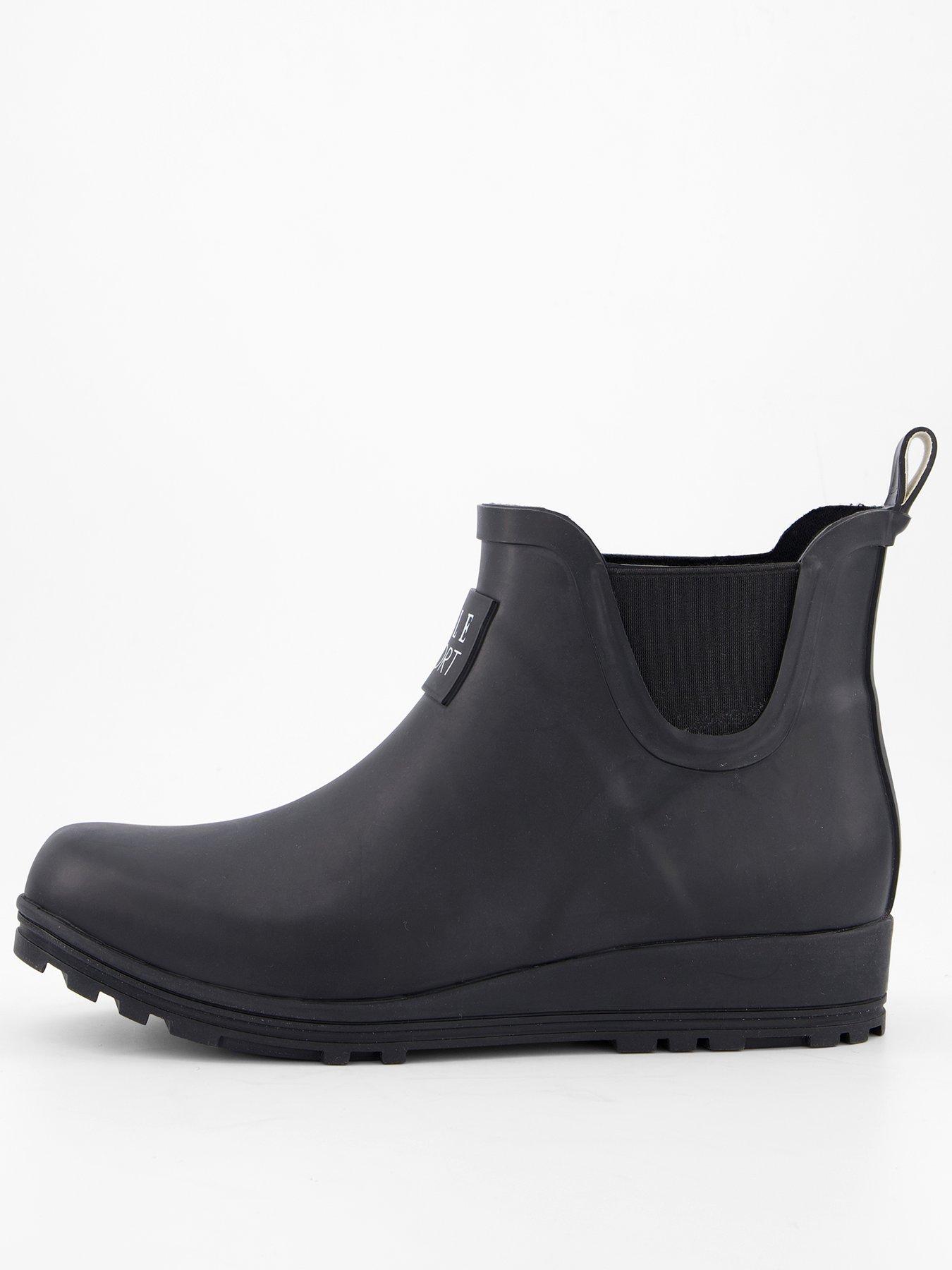 elle-sport-wedge-ankle-wellington-boot-blackstillFront