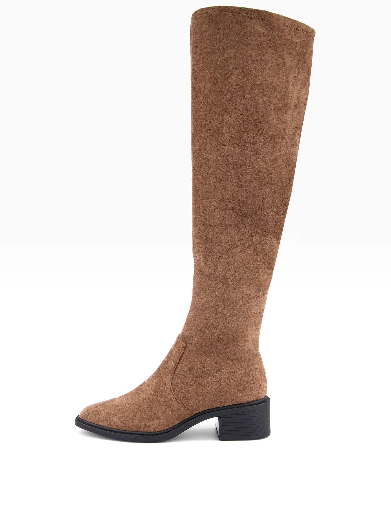 Image 3 of 6 of The Very Collection Flat Over Knee Boot - Dark Taupe