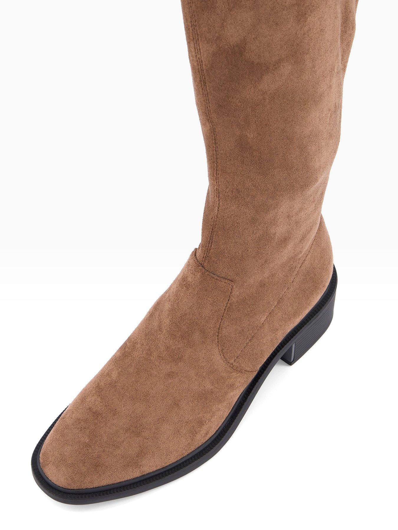 Image 4 of 6 of The Very Collection Flat Over Knee Boot - Dark Taupe