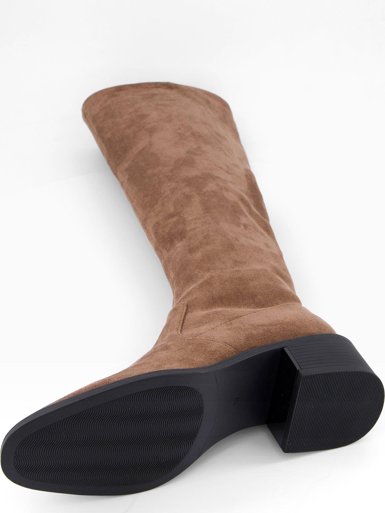 Image 5 of 6 of The Very Collection Flat Over Knee Boot - Dark Taupe