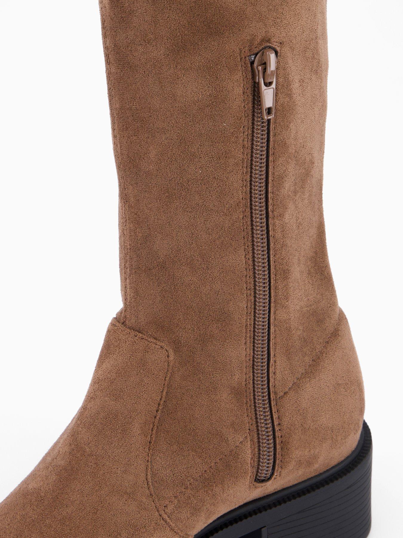 Image 6 of 6 of The Very Collection Flat Over Knee Boot - Dark Taupe