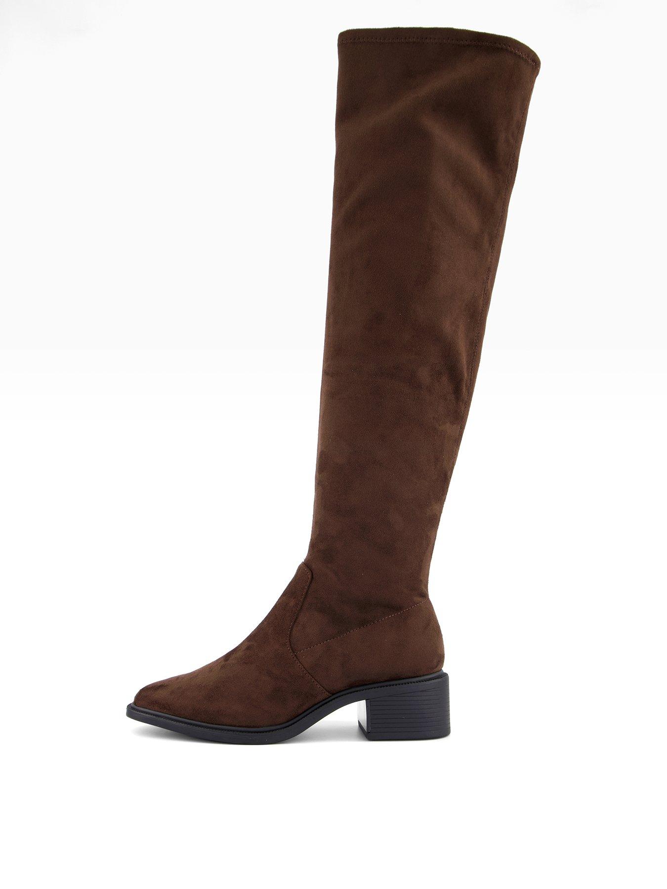 The Very Collection Wide Fit Over Knee Boot - Brown