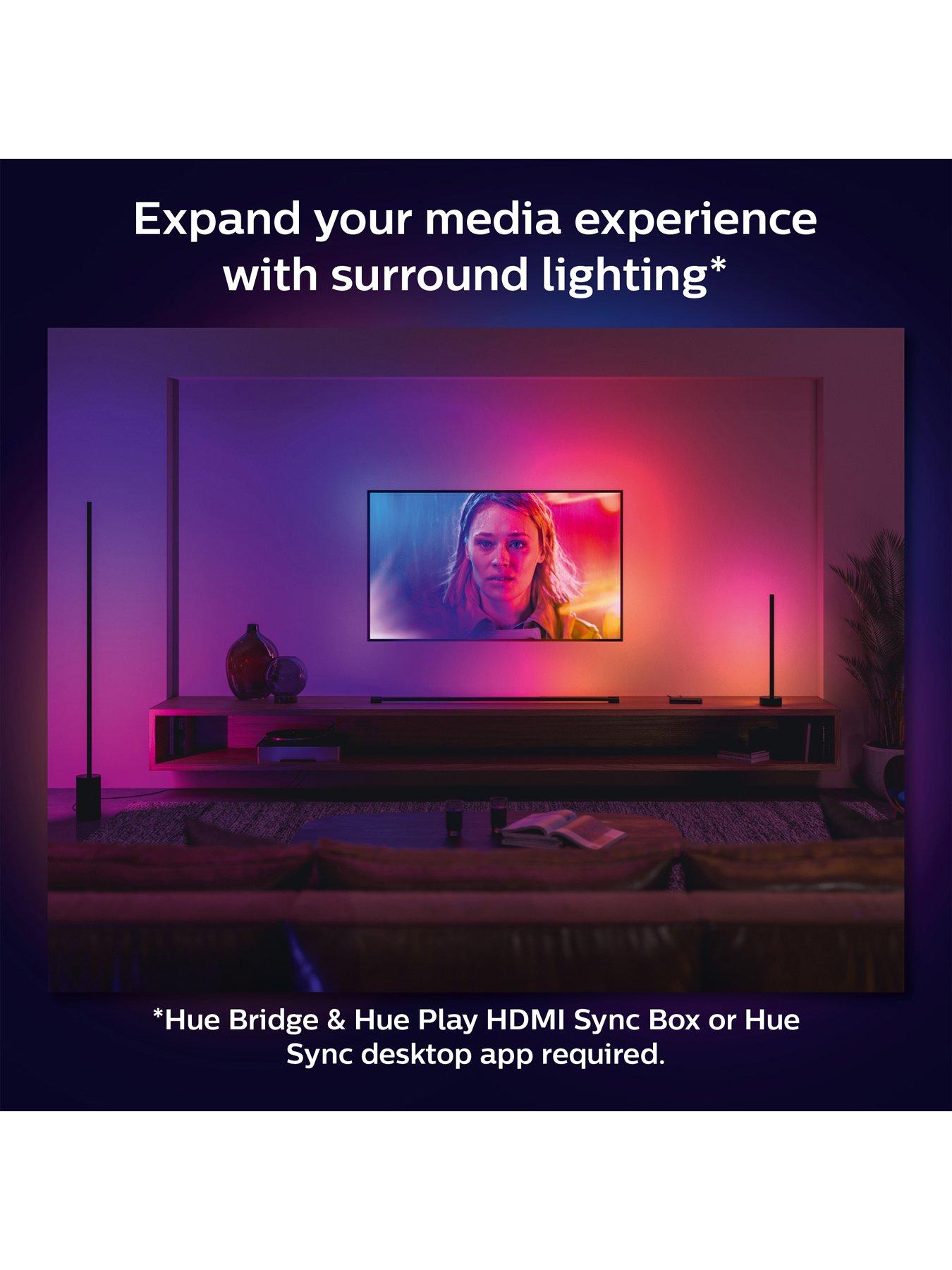 Image 7 of 7 of Philips Hue Gradient Signe floor black UK 2 Pack