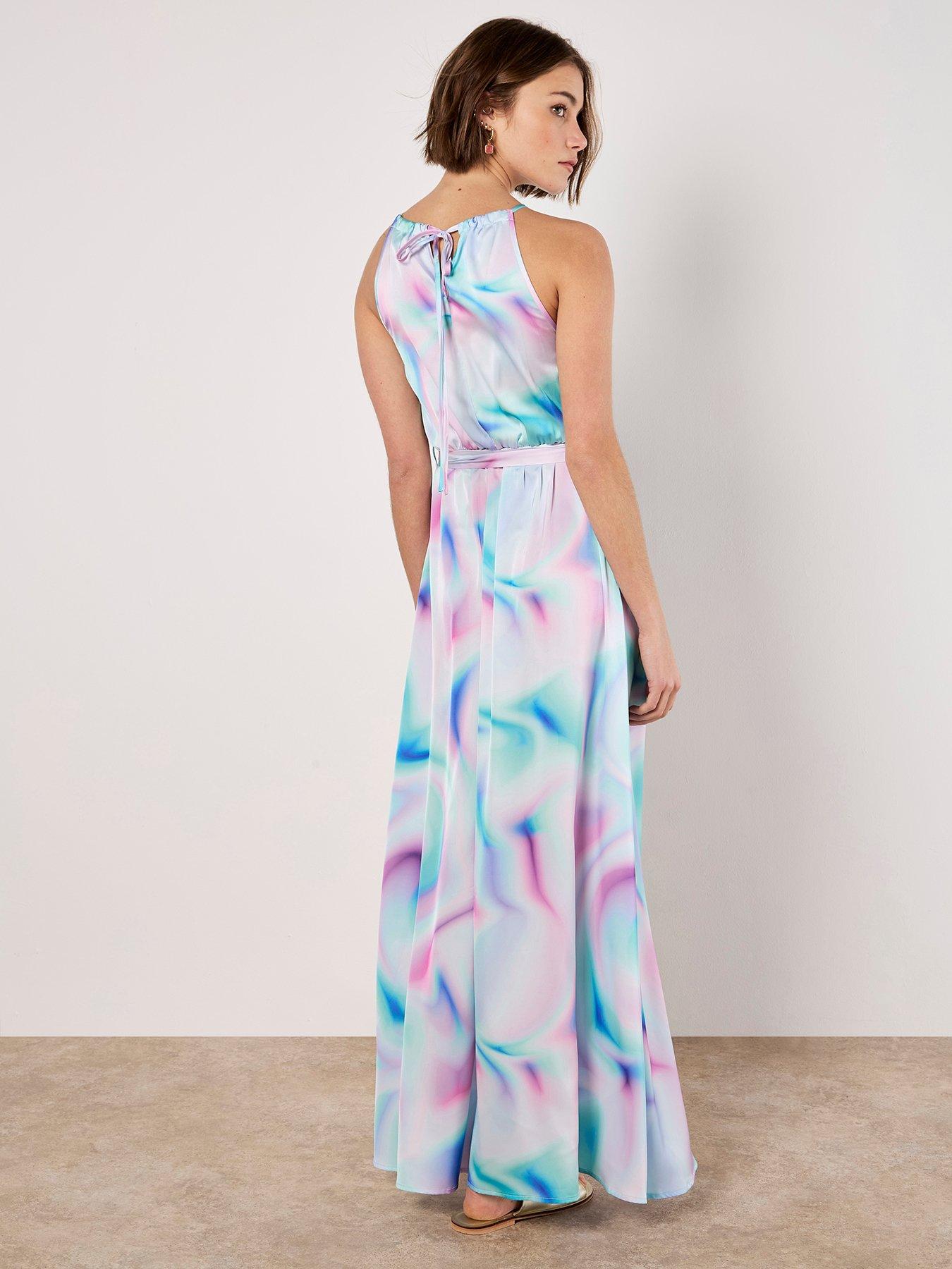 Image 2 of 6 of Apricot Gradient Glow Satin Dress