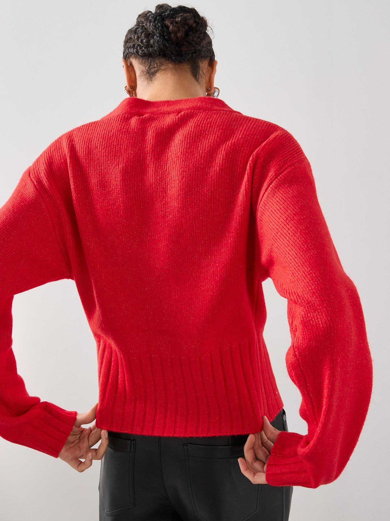 the-very-collection-style-yarn-cinched-waist-cardigan-with-wool-redstillFront