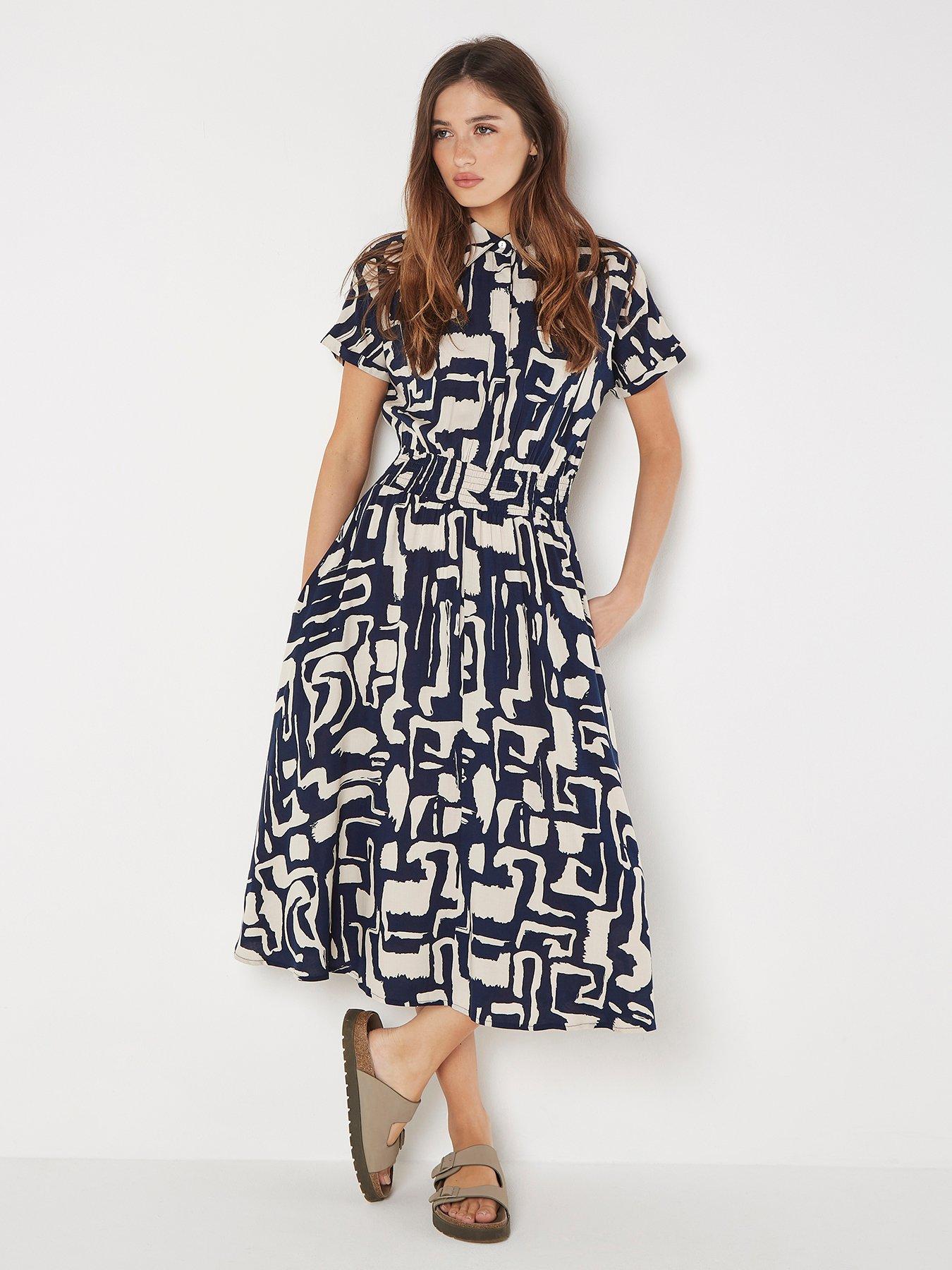 Image of Apricot Grecian Geo Shirt Midaxi Dress