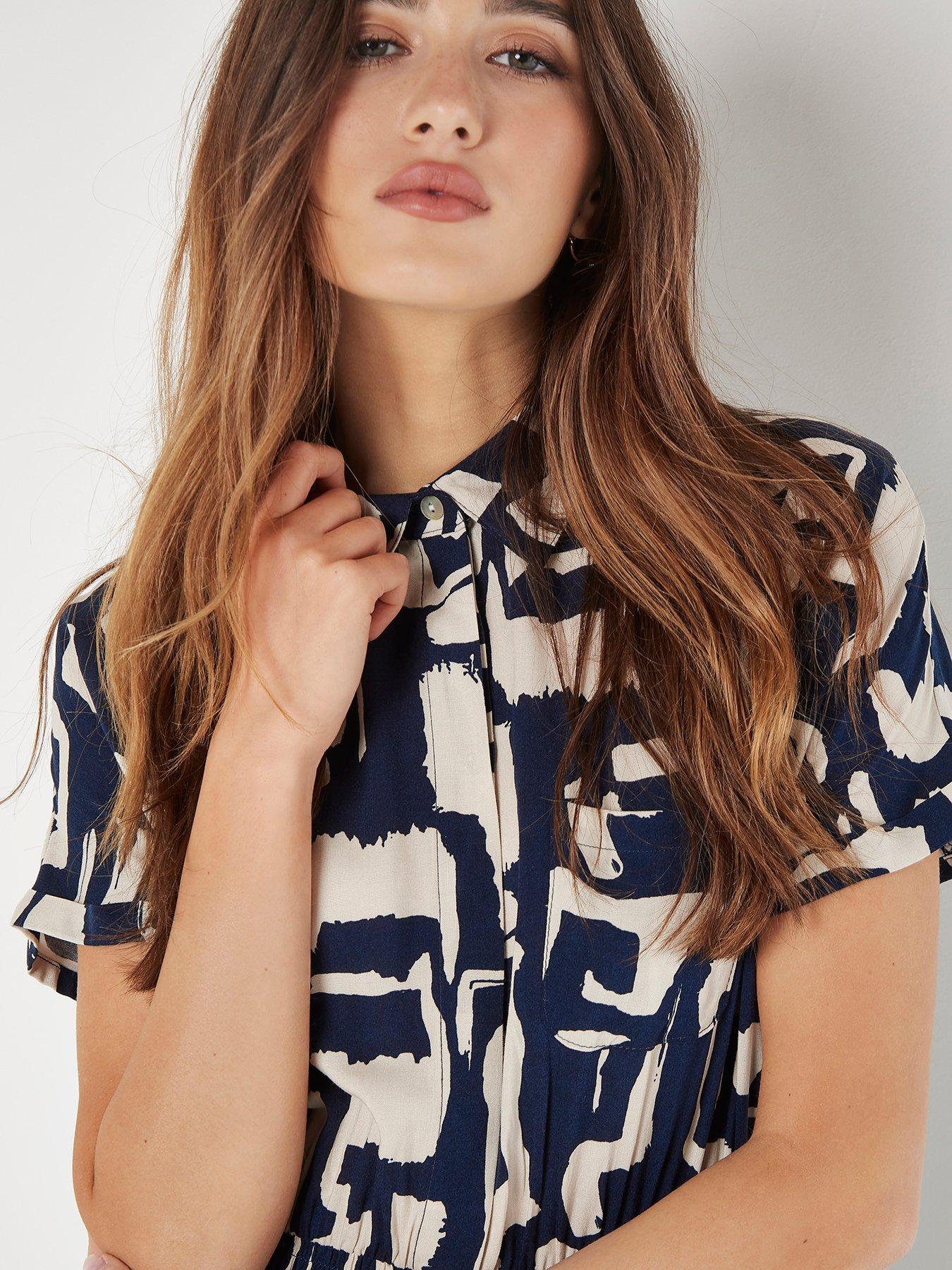 Image 4 of 5 of Apricot Grecian Geo Shirt Midaxi Dress