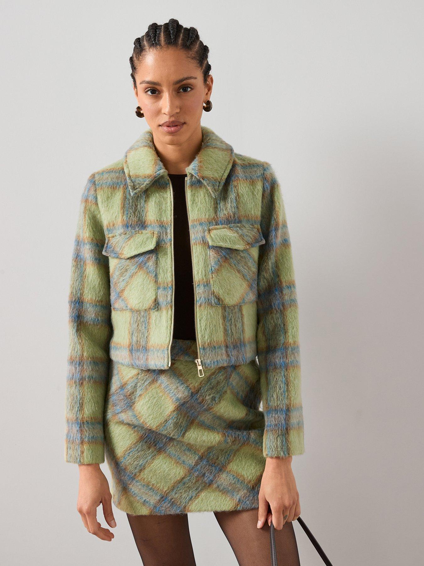 the-very-collection-check-collared-jacket-green
