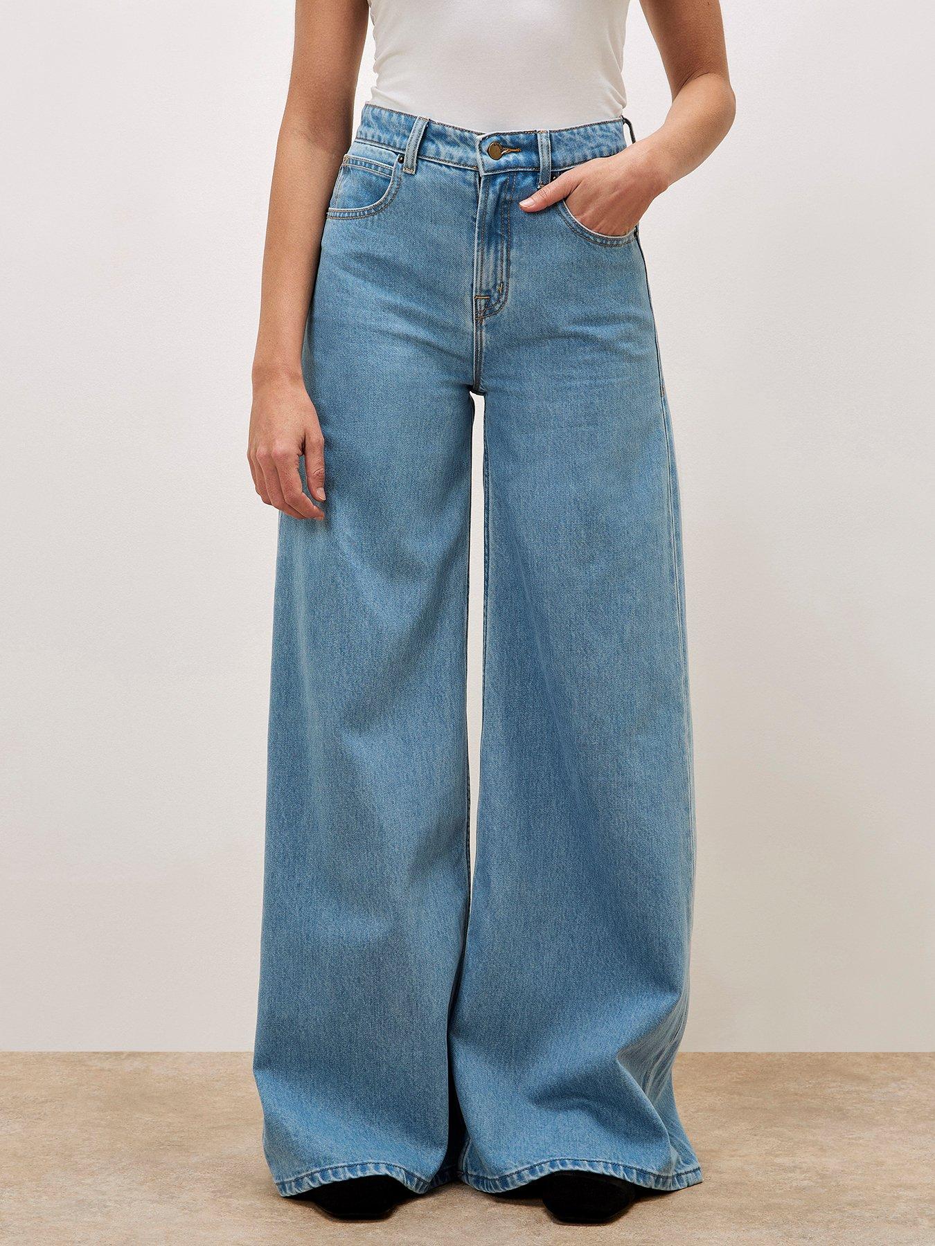 Image of Apricot Zana Wide Leg Jean