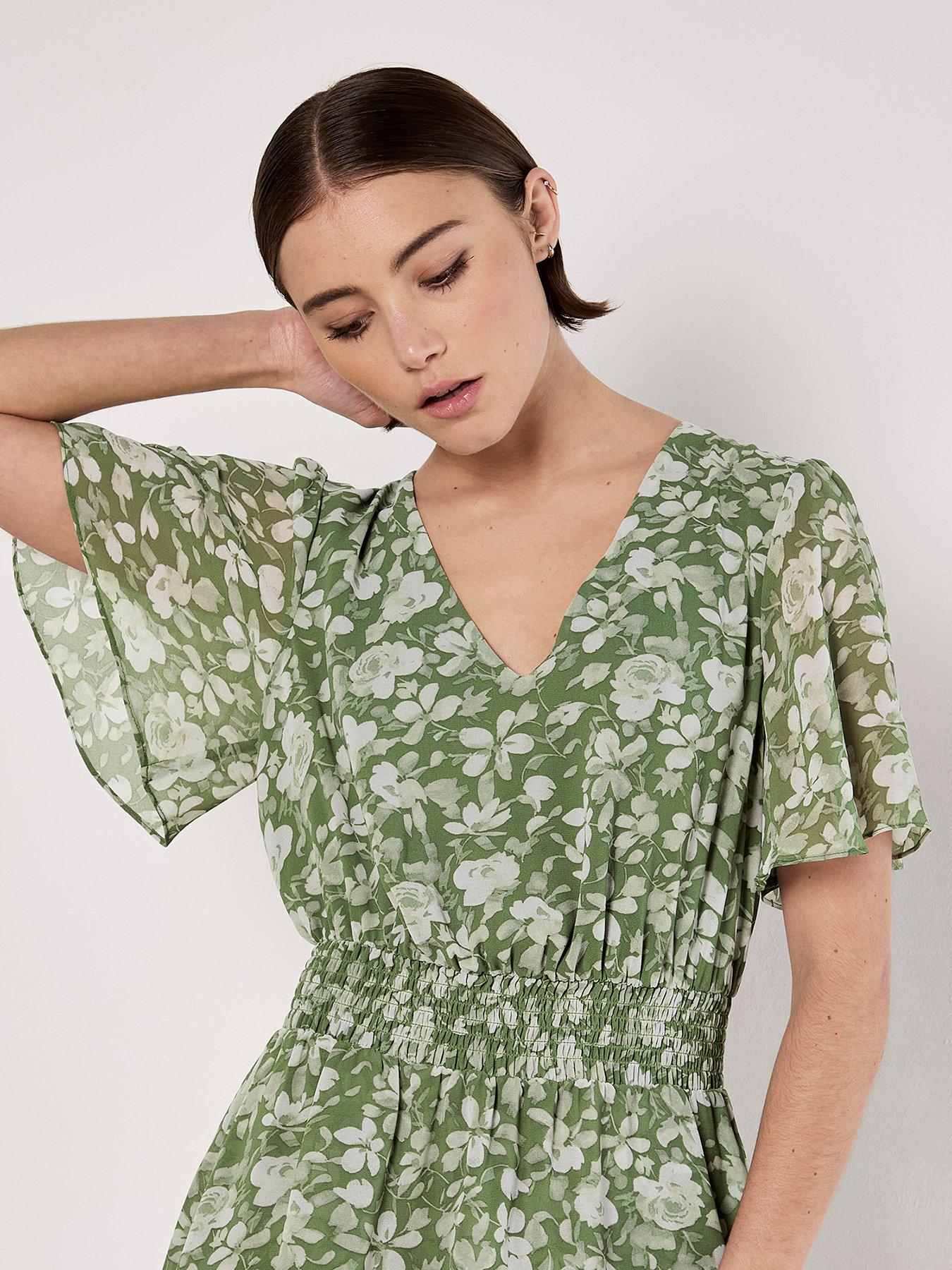 apricot-watercolour-rose-layered-mini-dress-greenoutfit