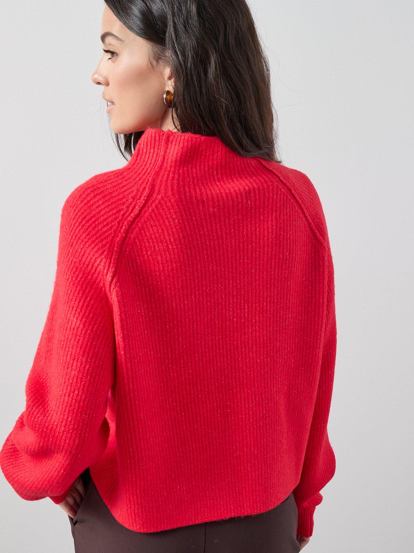 the-very-collection-style-yarn-seam-detail-funnel-neck-jumper-with-wool-redstillFront
