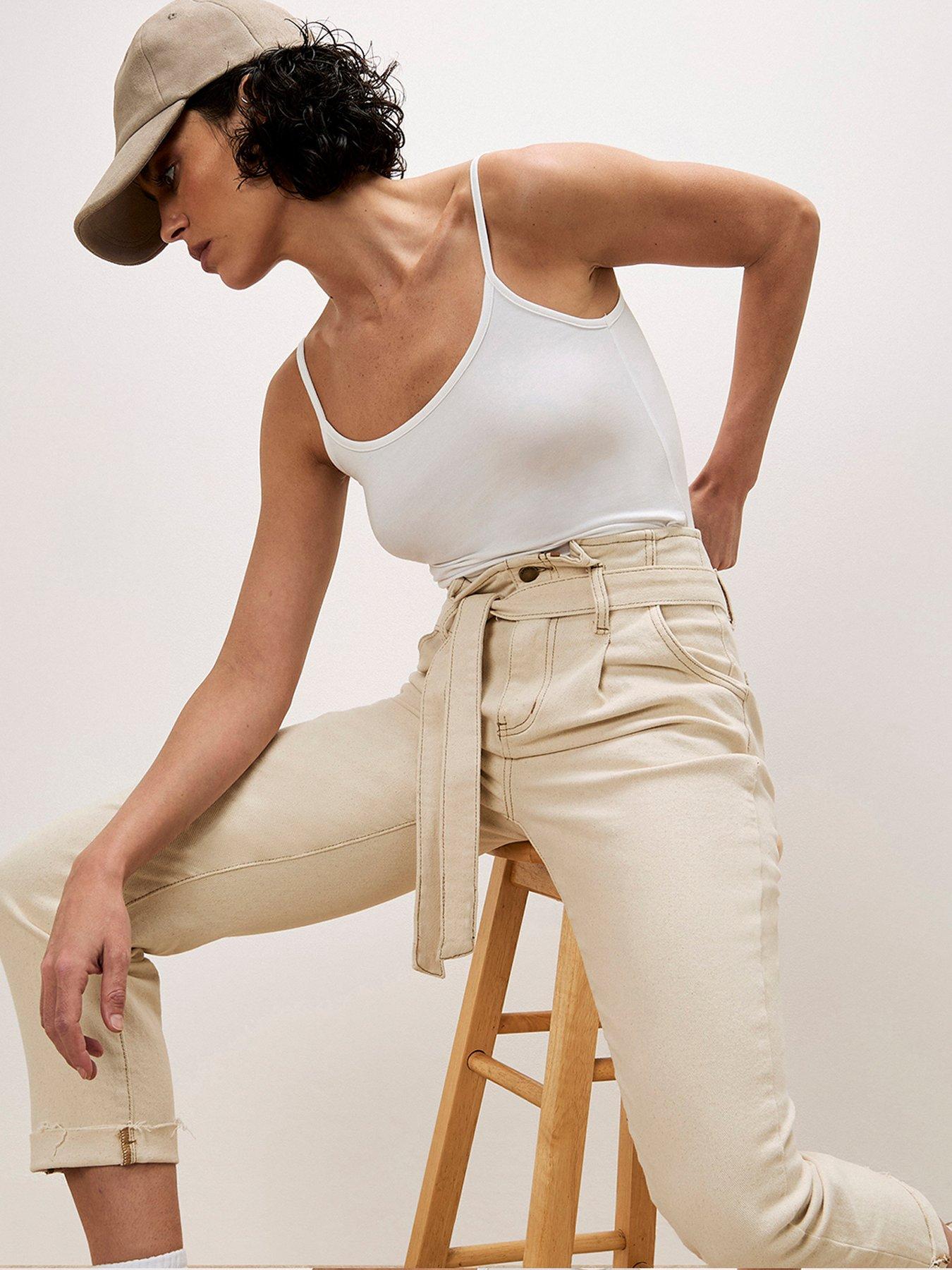 Image 4 of 6 of Apricot Stella Mom Jean