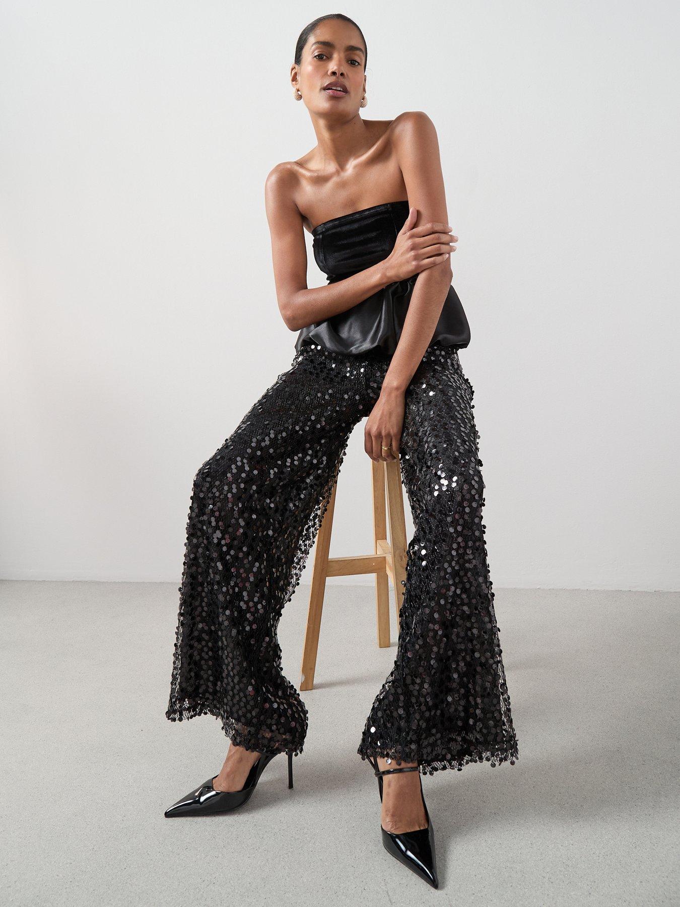 the-very-collection-sequin-wide-leg-trousers-black
