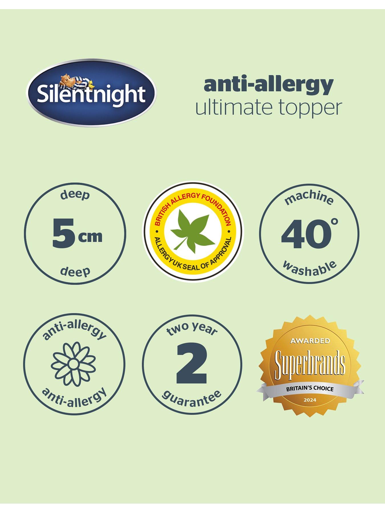 Image 7 of 7 of Silentnight Silentnight Anti Allergy Ultimate 5cm Mattress Topper