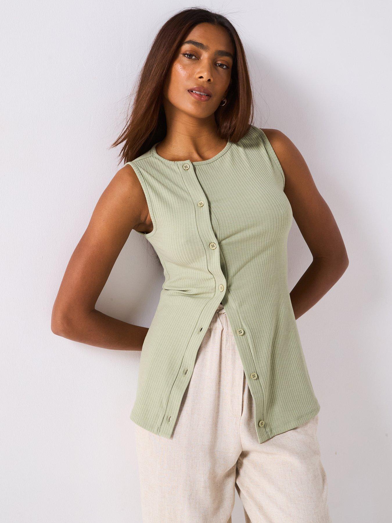 v-by-very-asymmetric-button-up-top-greenfront