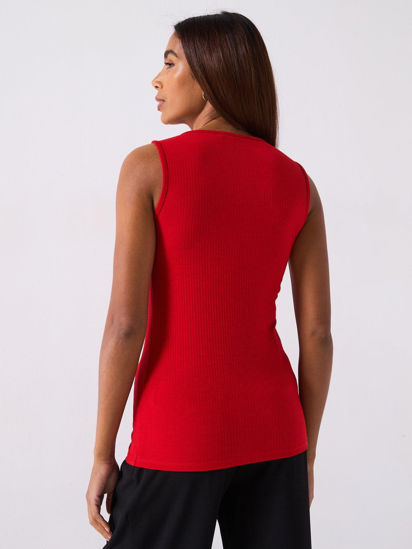 v-by-very-asymmetric-button-up-top-redstillFront