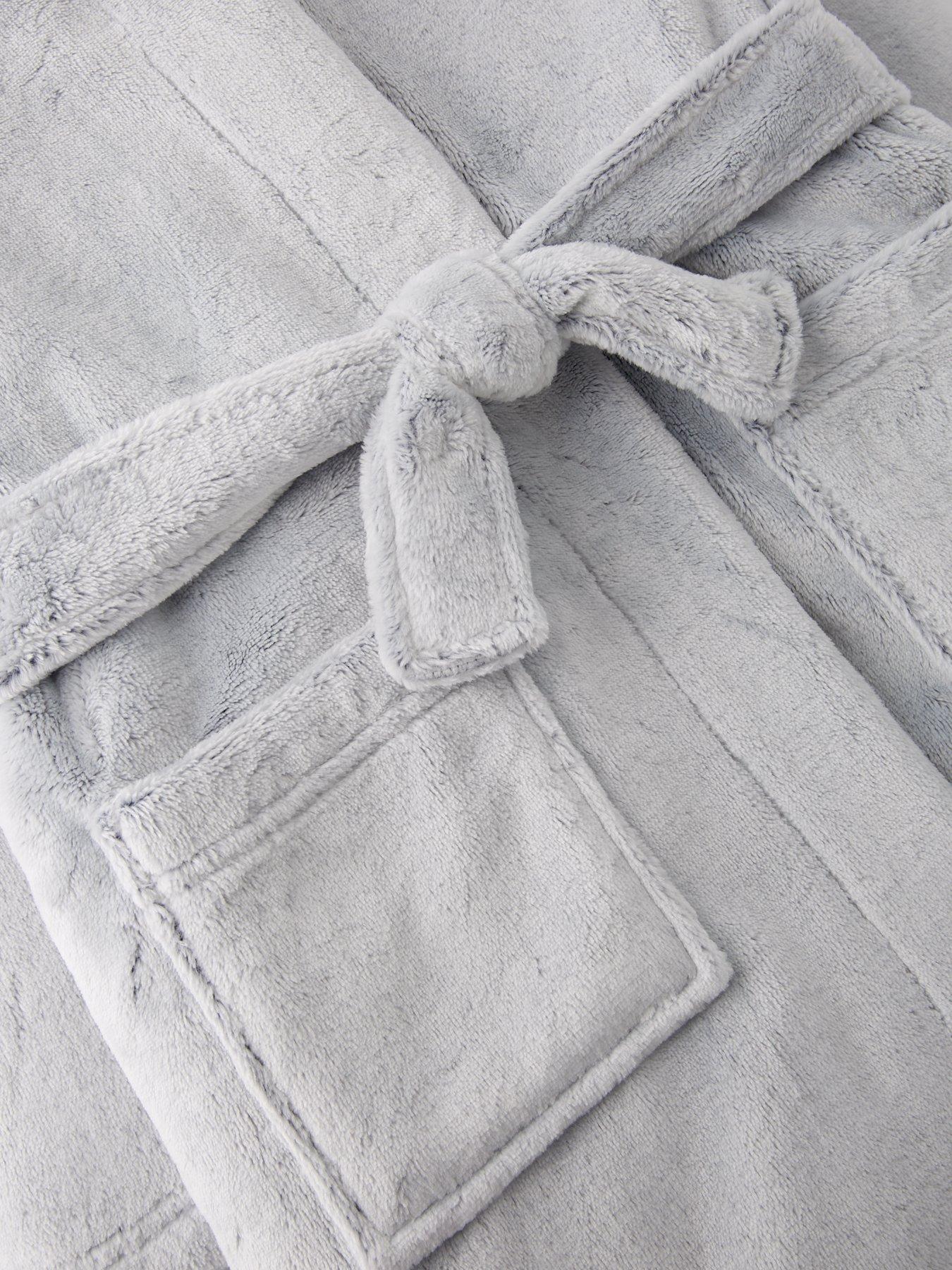 Image 3 of 4 of The Very Collection Fleece Dressing Gown - Multi