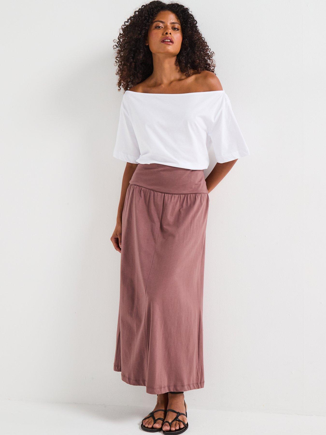 Image 3 of 6 of V by Very Off The Shoulder Top Co-ord - White