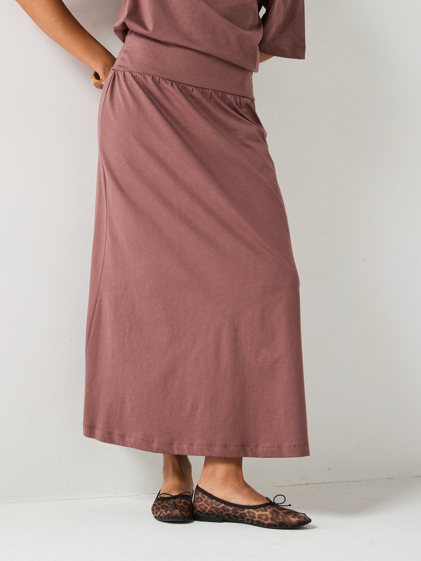 V by Very Waist Detail Skirt Co-ord - Mink