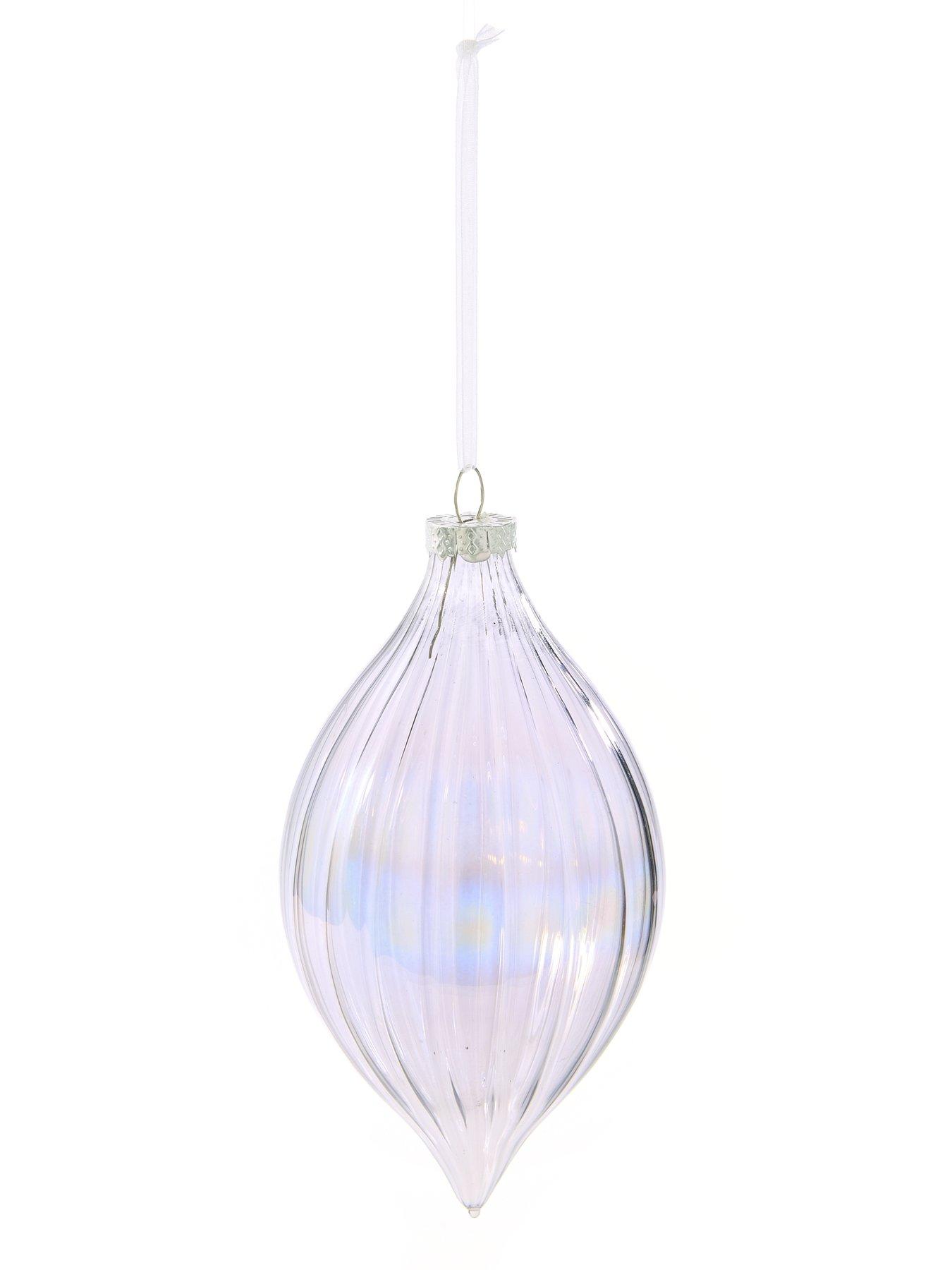 very-home-set-of-4-ribbed-glass-teardrop-christmas-tree-baublesback