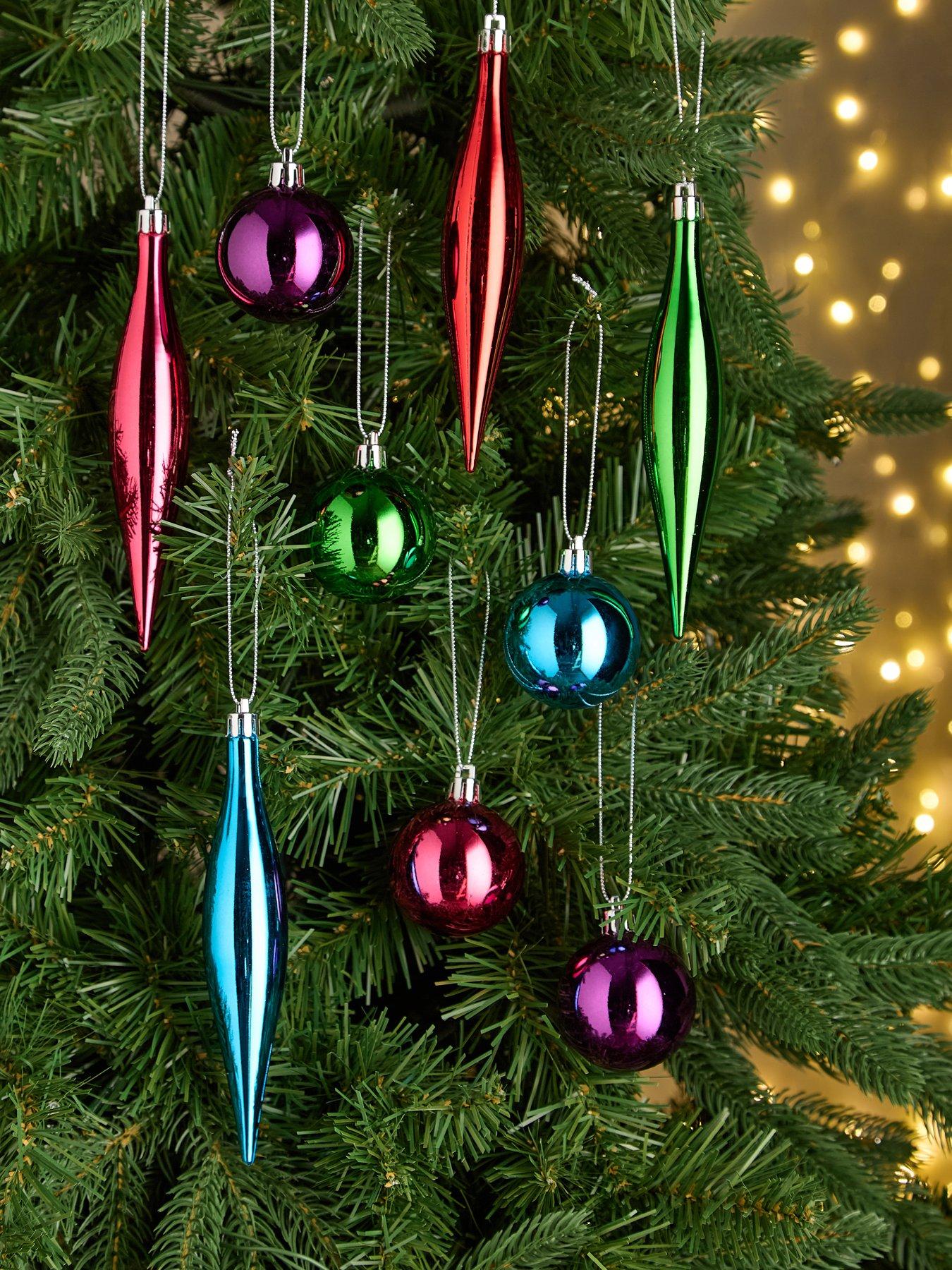 Very Home Multicolour Christmas Tree Bauble Filler Pack - Set Of 50