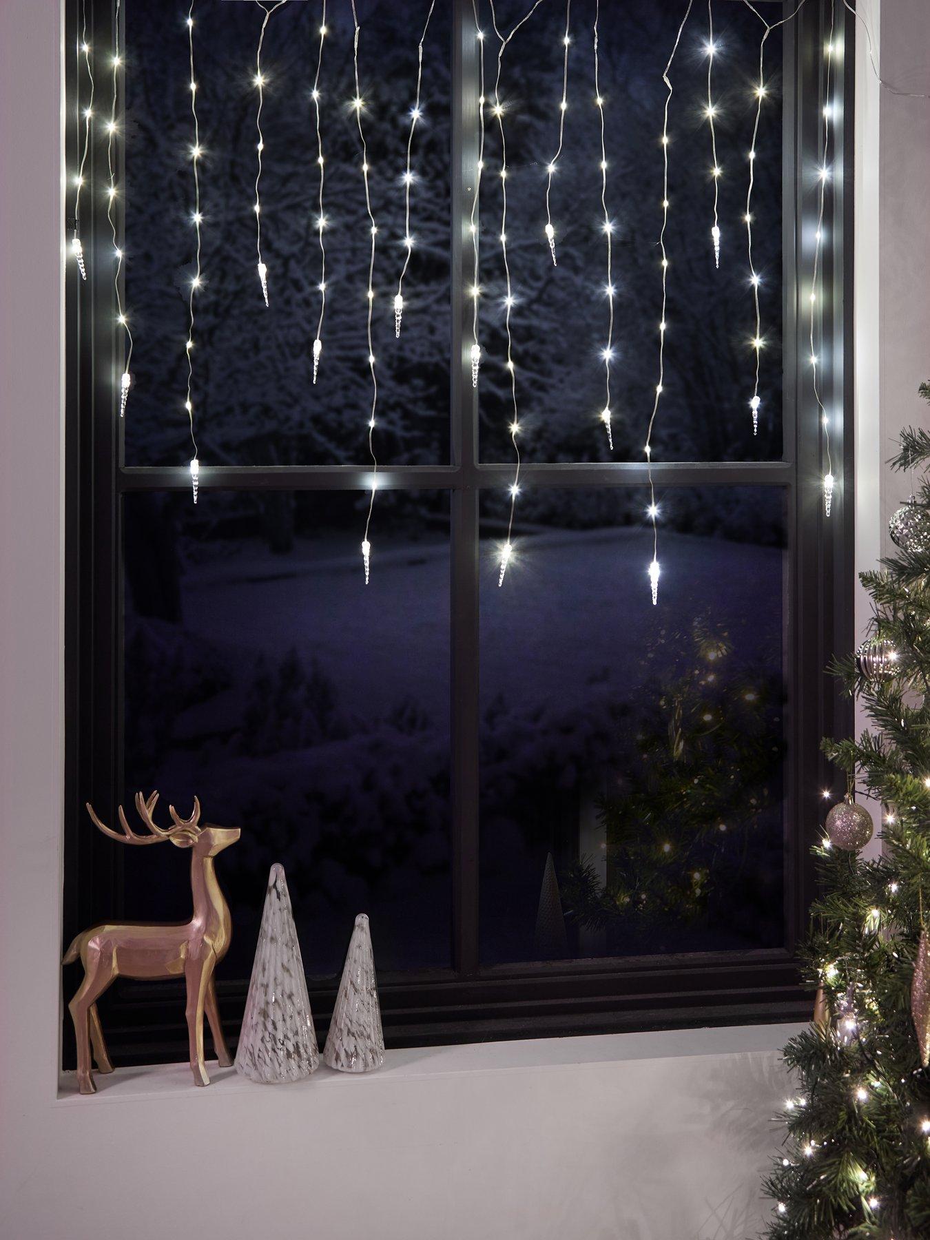 The Very Collection Icicles Window Curtain Christmas Light